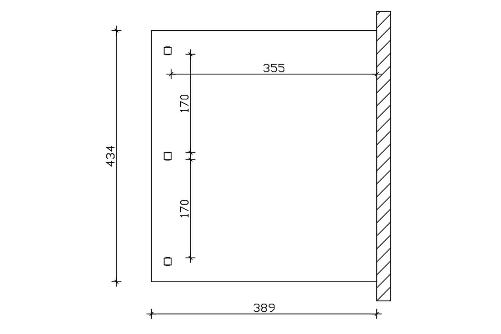 Terrace roof Venezia 434 x 389 cm, glulam, white