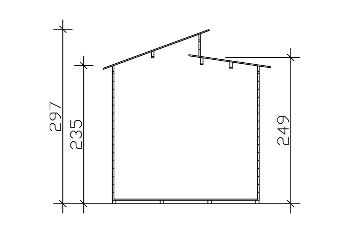 Gartenhaus Gent, 250 x 250 cm, schwedenrot