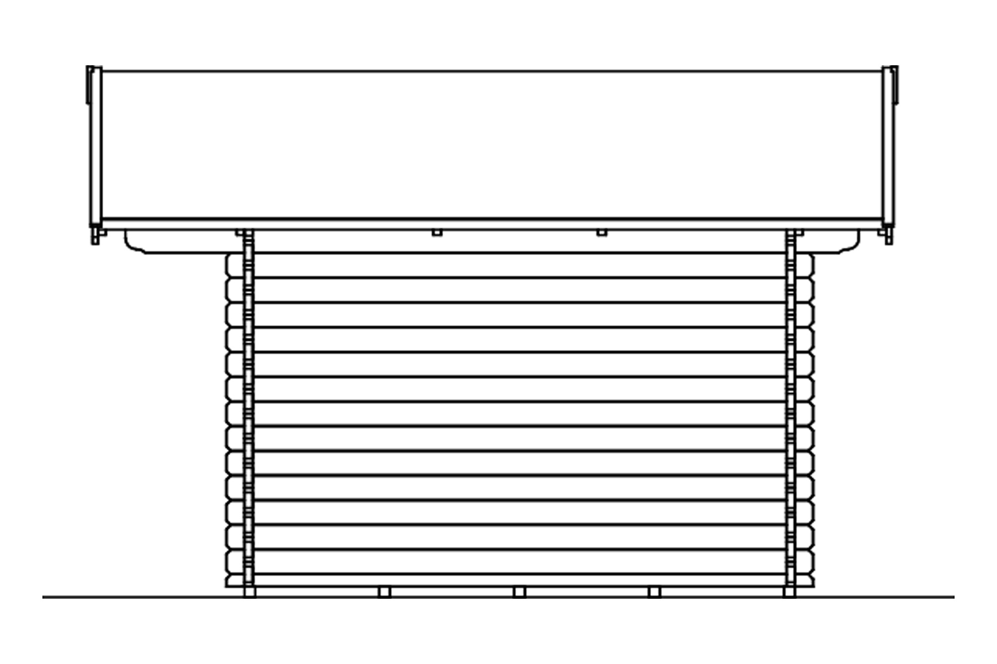 Abri de jardin AROSA 2, 300x300cm, 45mm, non traité