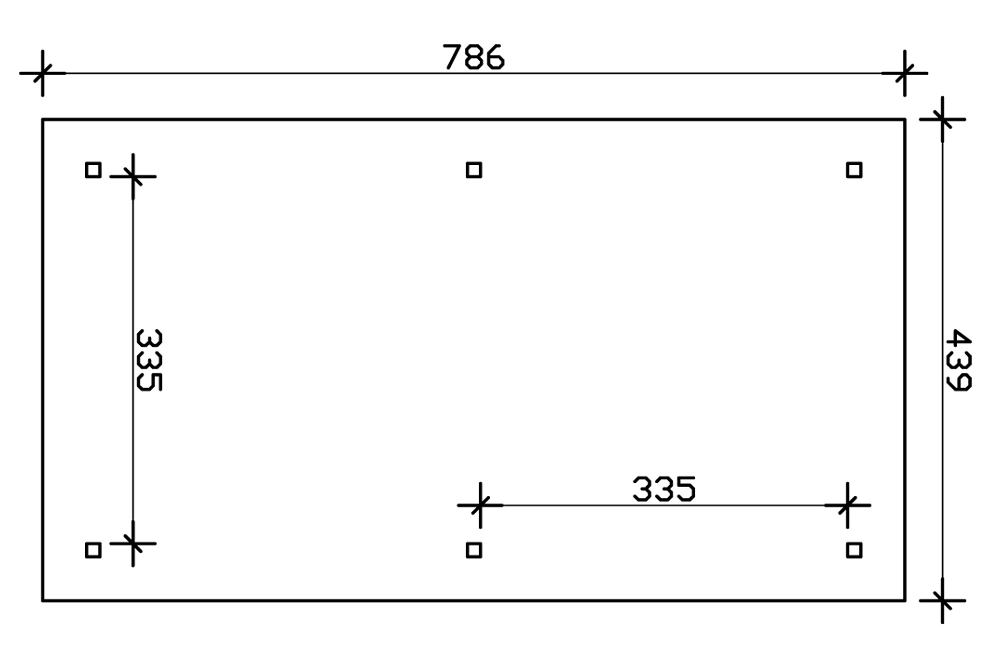 Carport Taunus 439 x 786 cm, gelakt in licht eiken