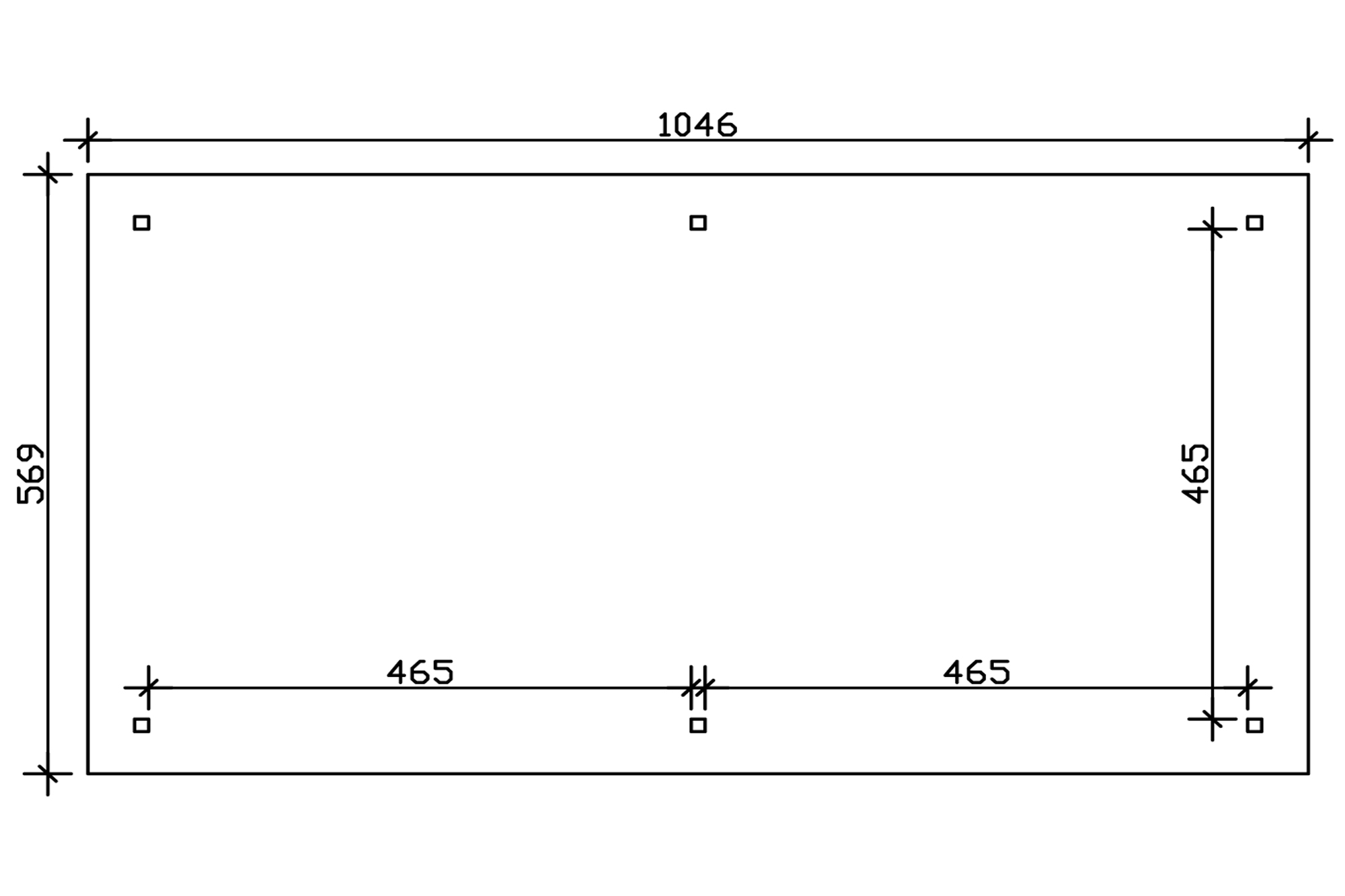 Grafik (Grundriss): Pavillon Orleans 569 x 1046 cm