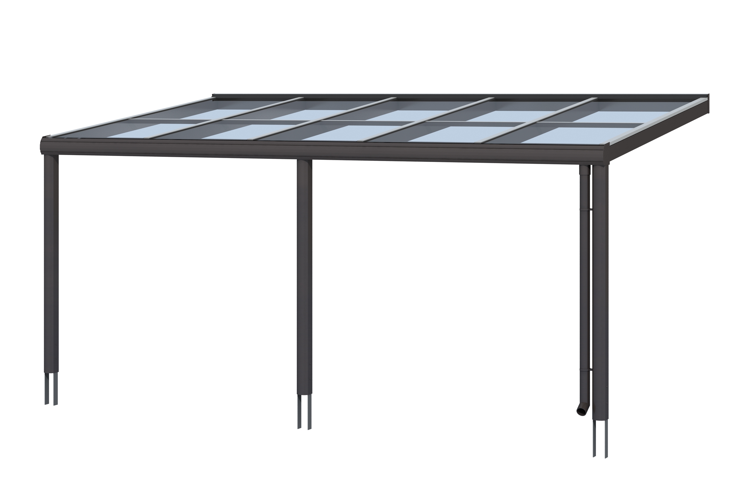 Produktbild: Terrassenüberdachung Monza, Beite 541 cm, farblich behandelt in anthrazit