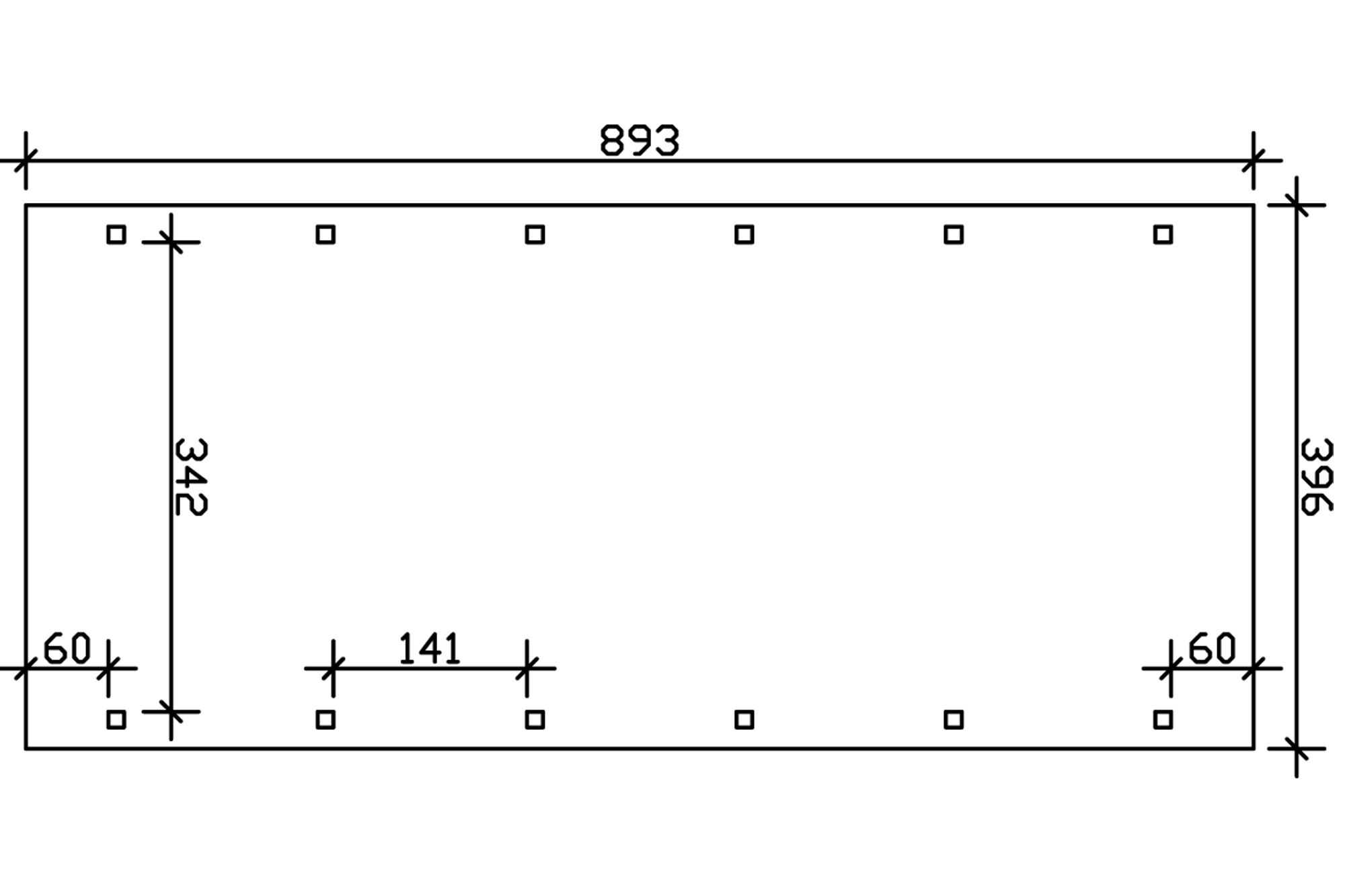 Carport Spreewald, zwarte plaat met leisteenuiterlijk 396 x 893 cm, groen geïmpregneerd, met dakbetimmering en EPDM-folie