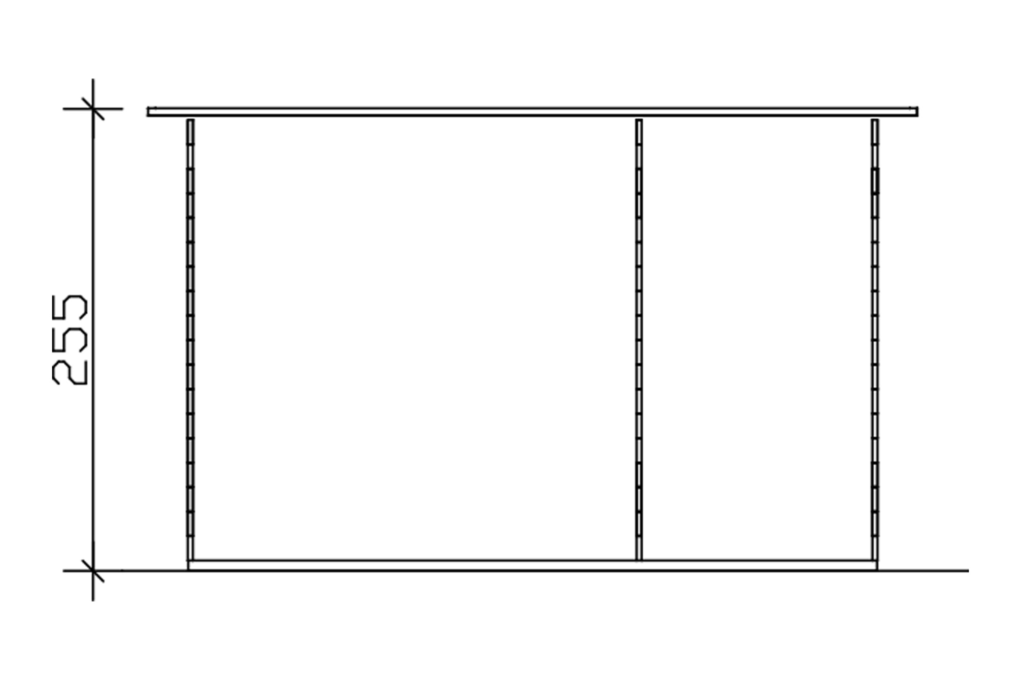 Gartenhaus Venlo 3, 380 x 250 cm, schiefergrau