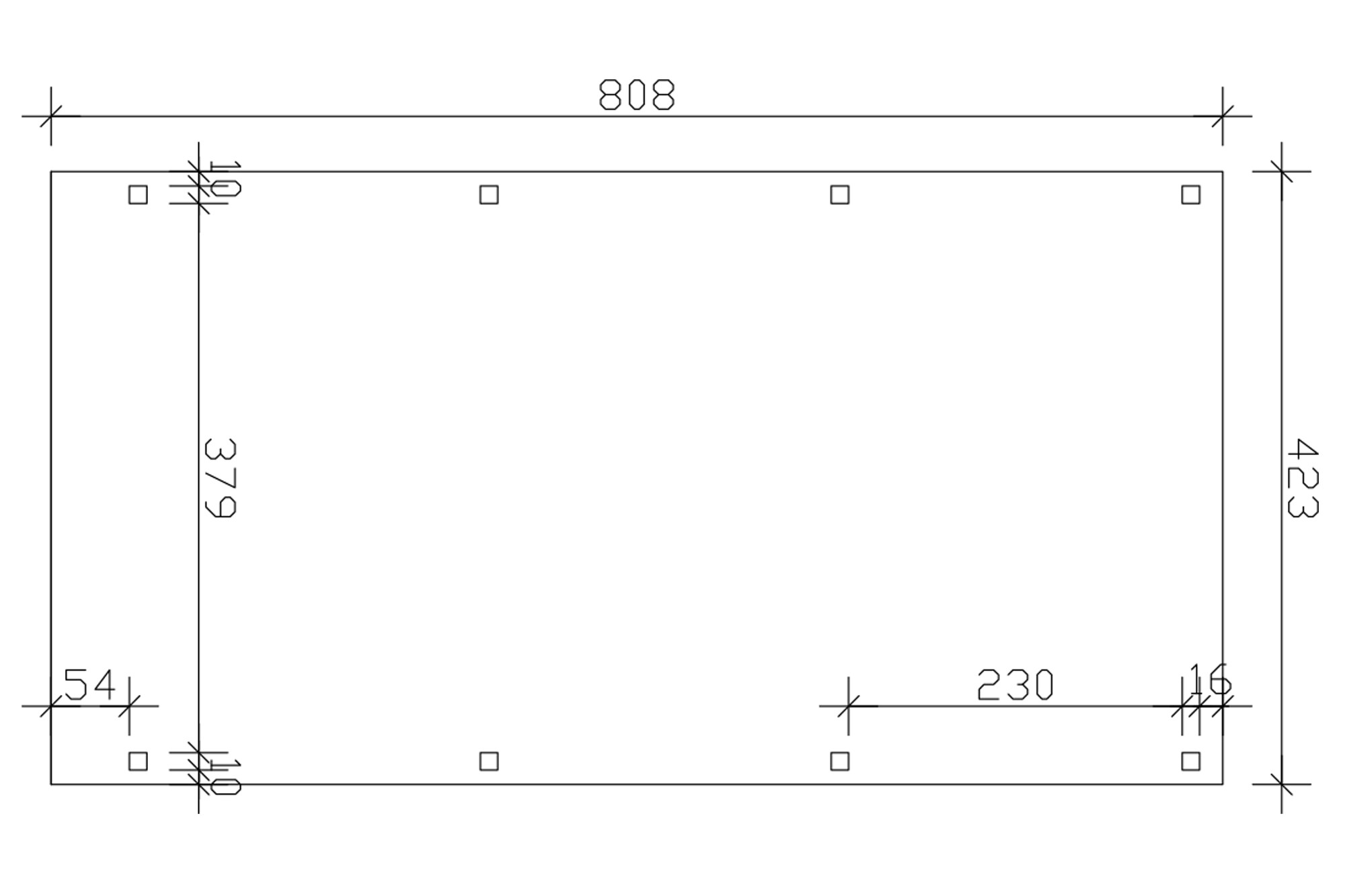 Carport FICHTELBERG 423 x 808 cm, lattis de toit, non traité