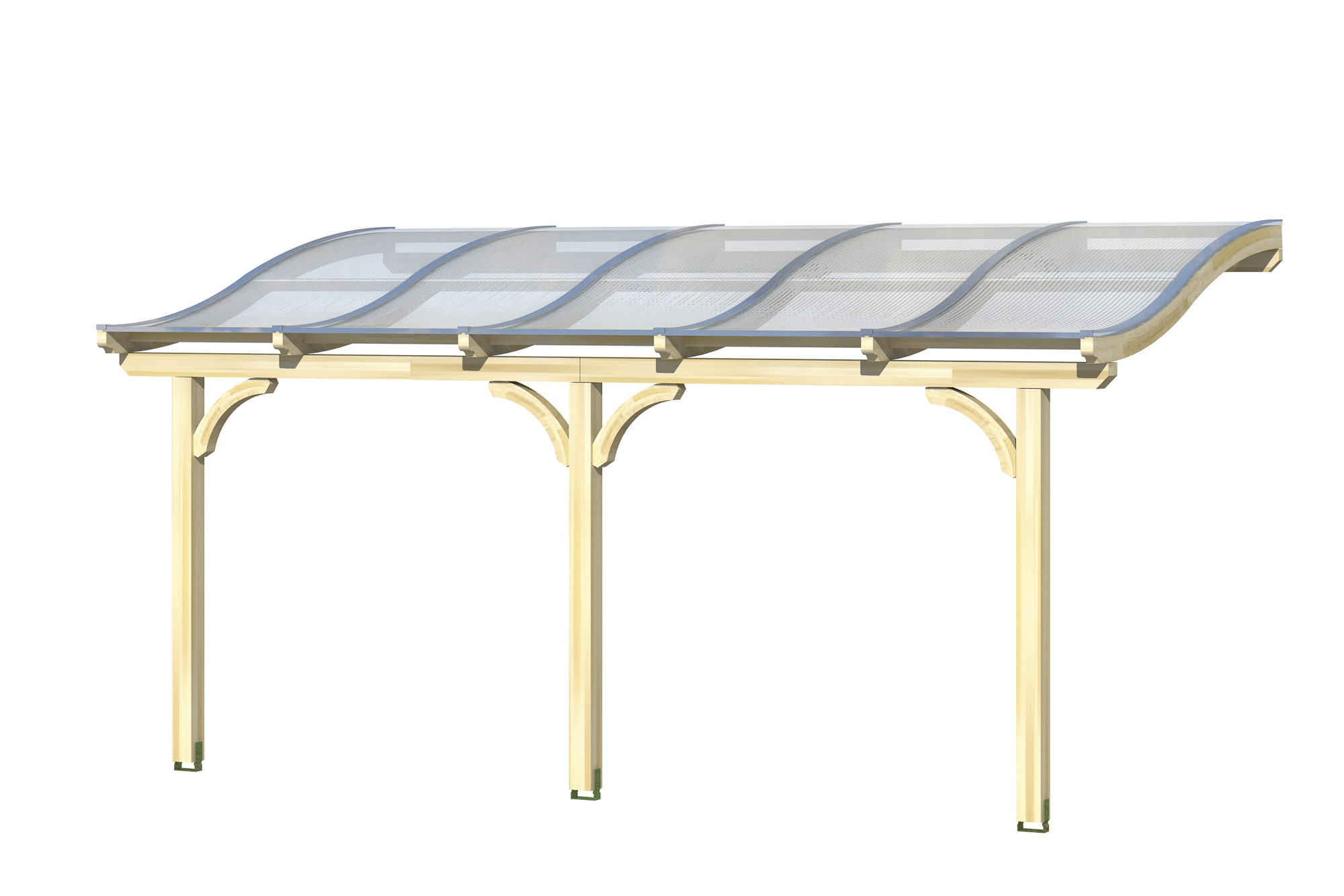 Terrasoverkapping Venezia 541 x 289 cm, gelamineerd hout, onbehandeld