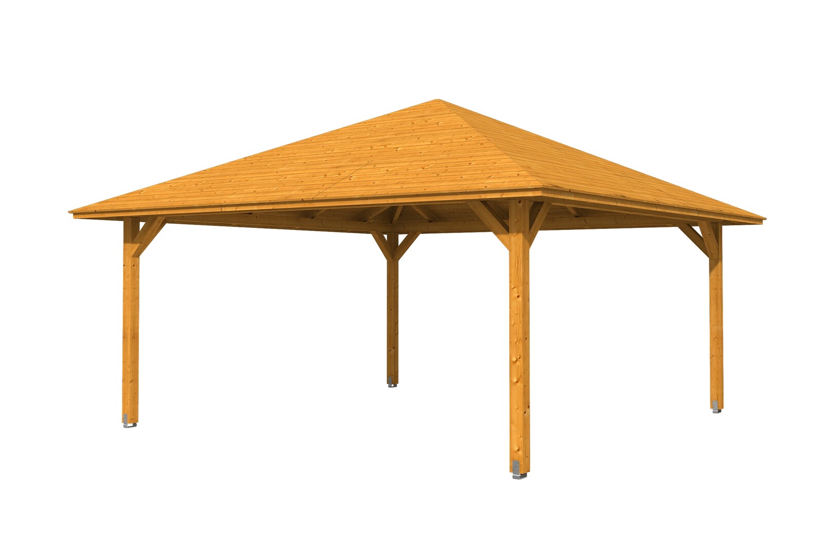 Gazebo Cannes 4, glulam, pre-treated light oak