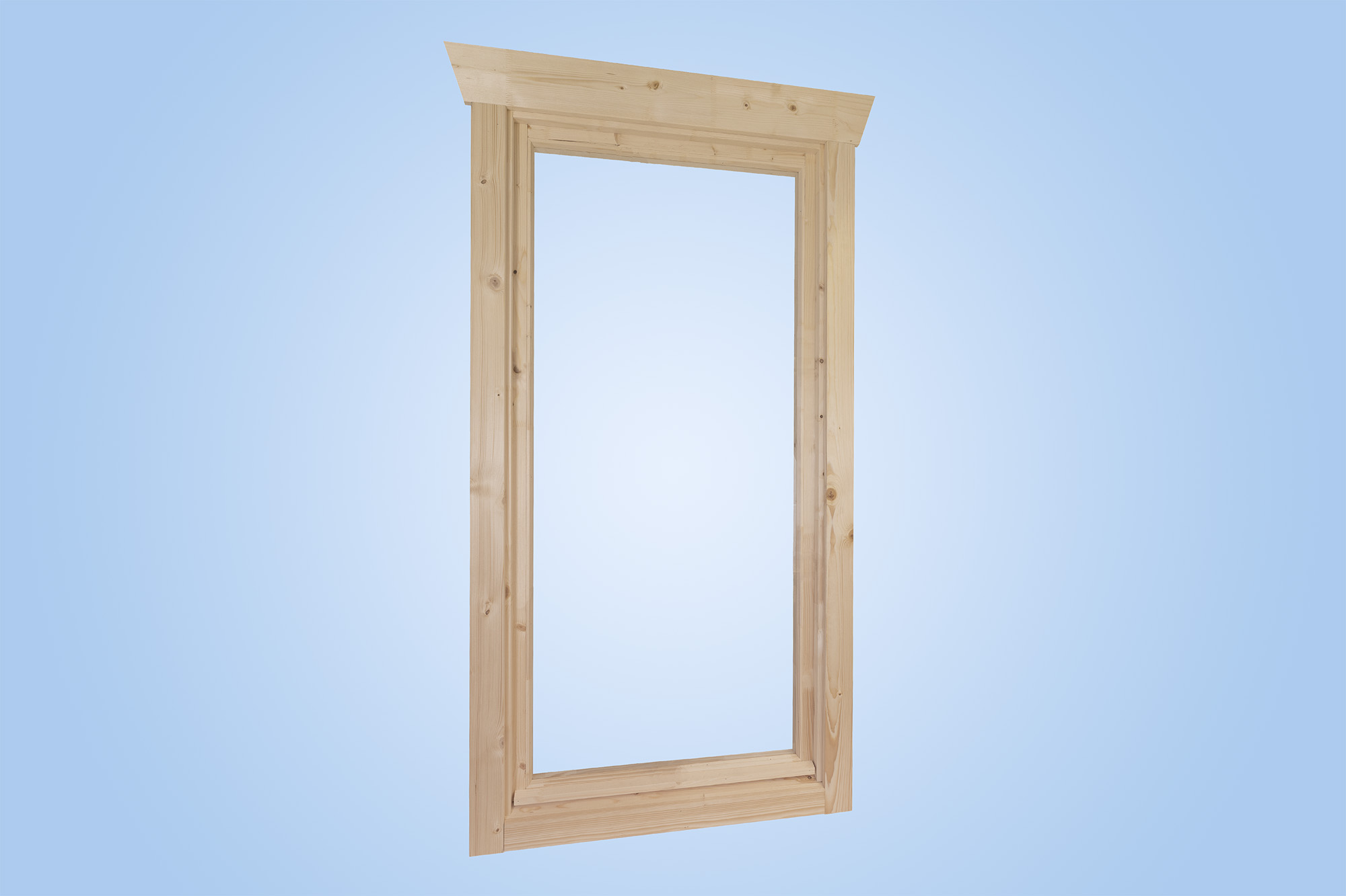 Fenster von außen, Darstellung ohne Sprossen