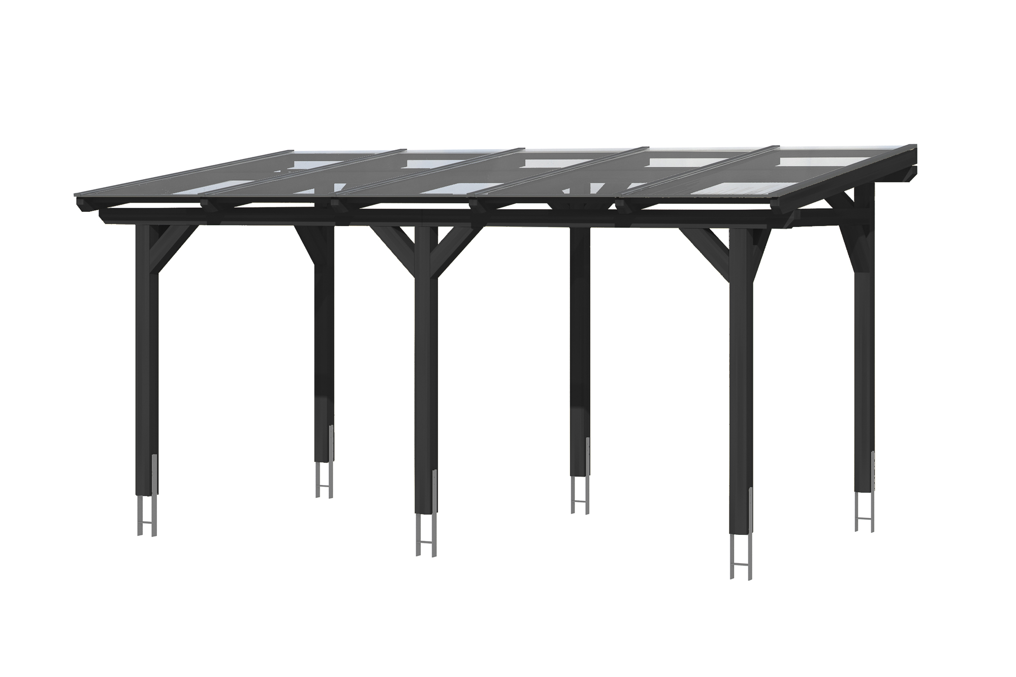 Produktbild: Terrassenüberdachung Siena, Breite 541 cm, farblich behandelt in anthrazit