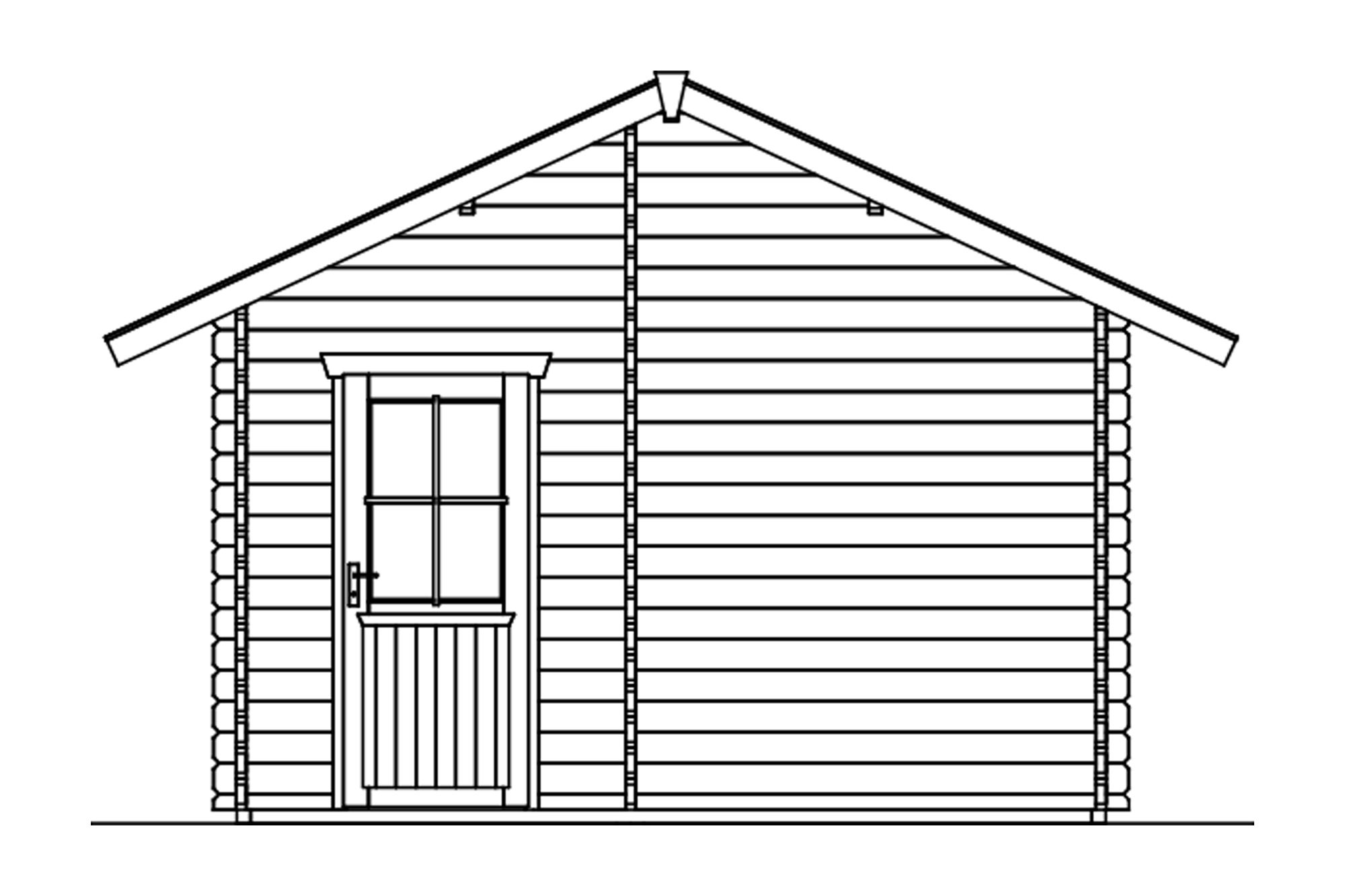 Abri de jardin ESBJERG 1, 380x520cm, 45mm, non traité