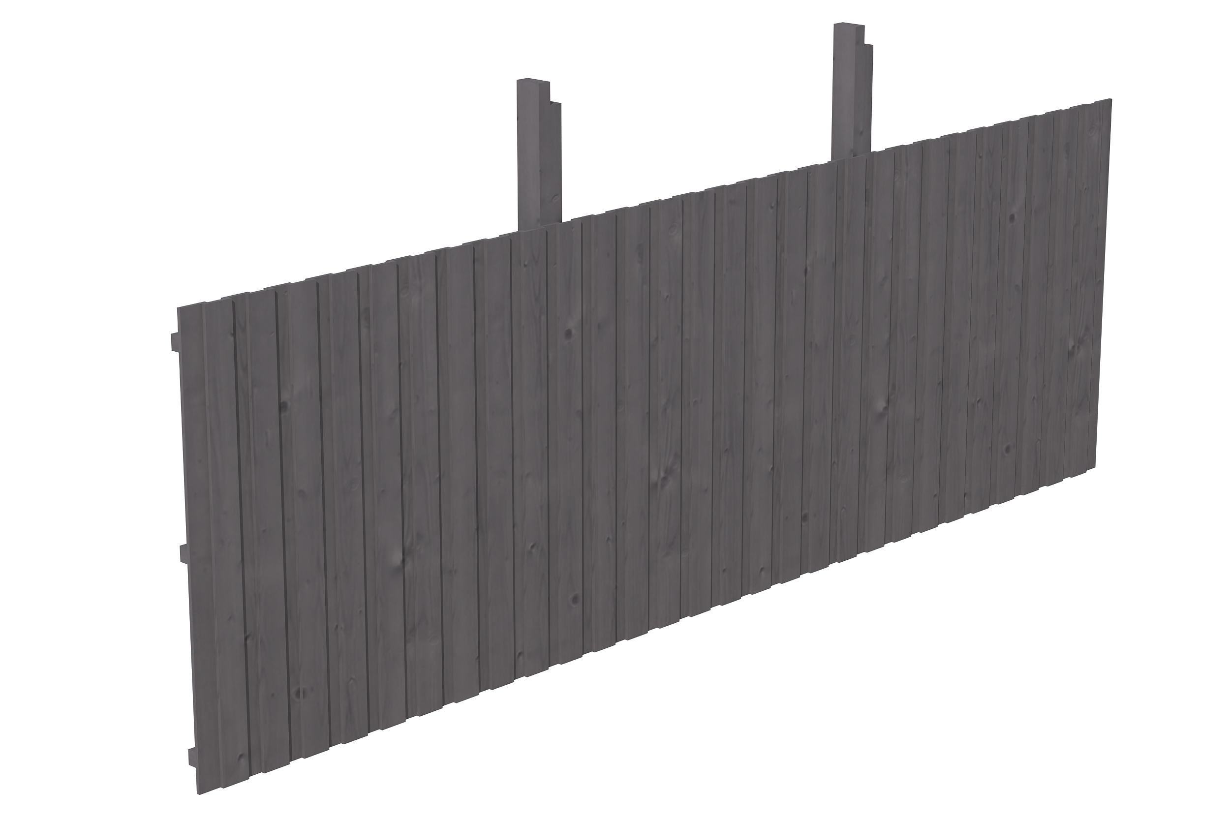 Backwall for glulam carports 550 x 180 cm, spruce, colour pre-treated in slate-grey
