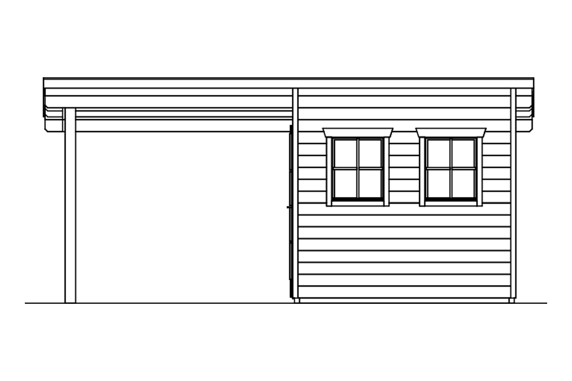 Abri de jardin DILBEEK, 513 x 320 cm, 28mm, non traité