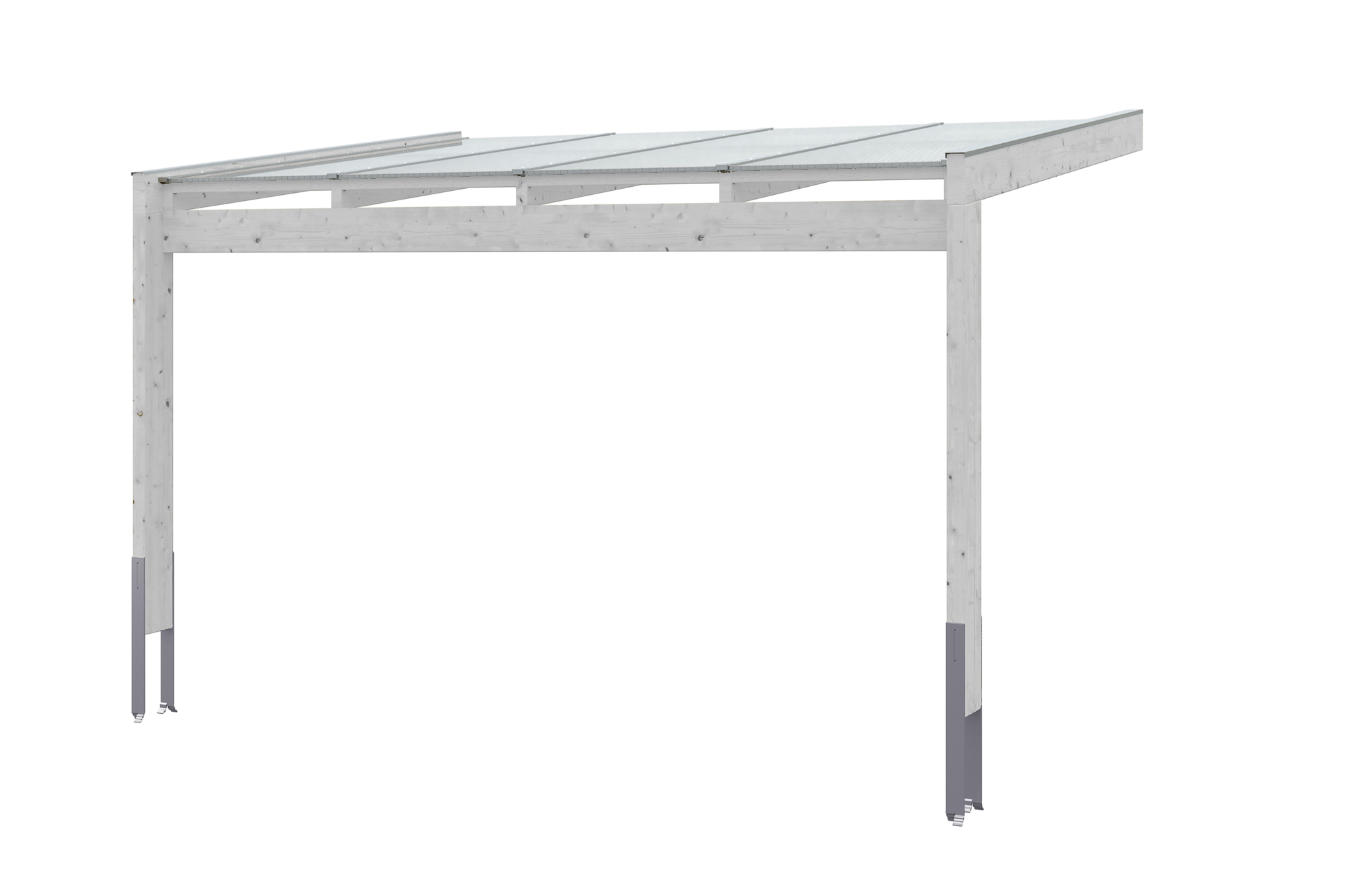 Produktbild: Terrassenüberdachung Novara, Breite 450x309 cm, farblich behandelt in weiß