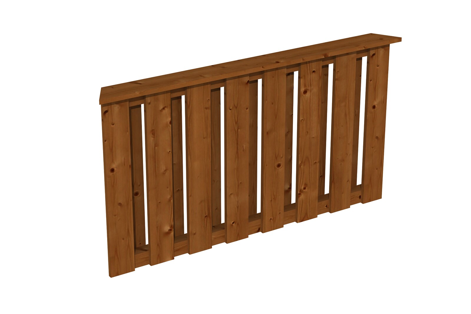 Brüstung Deckelschalung 150 x 84 cm, Douglasie, nussbaum