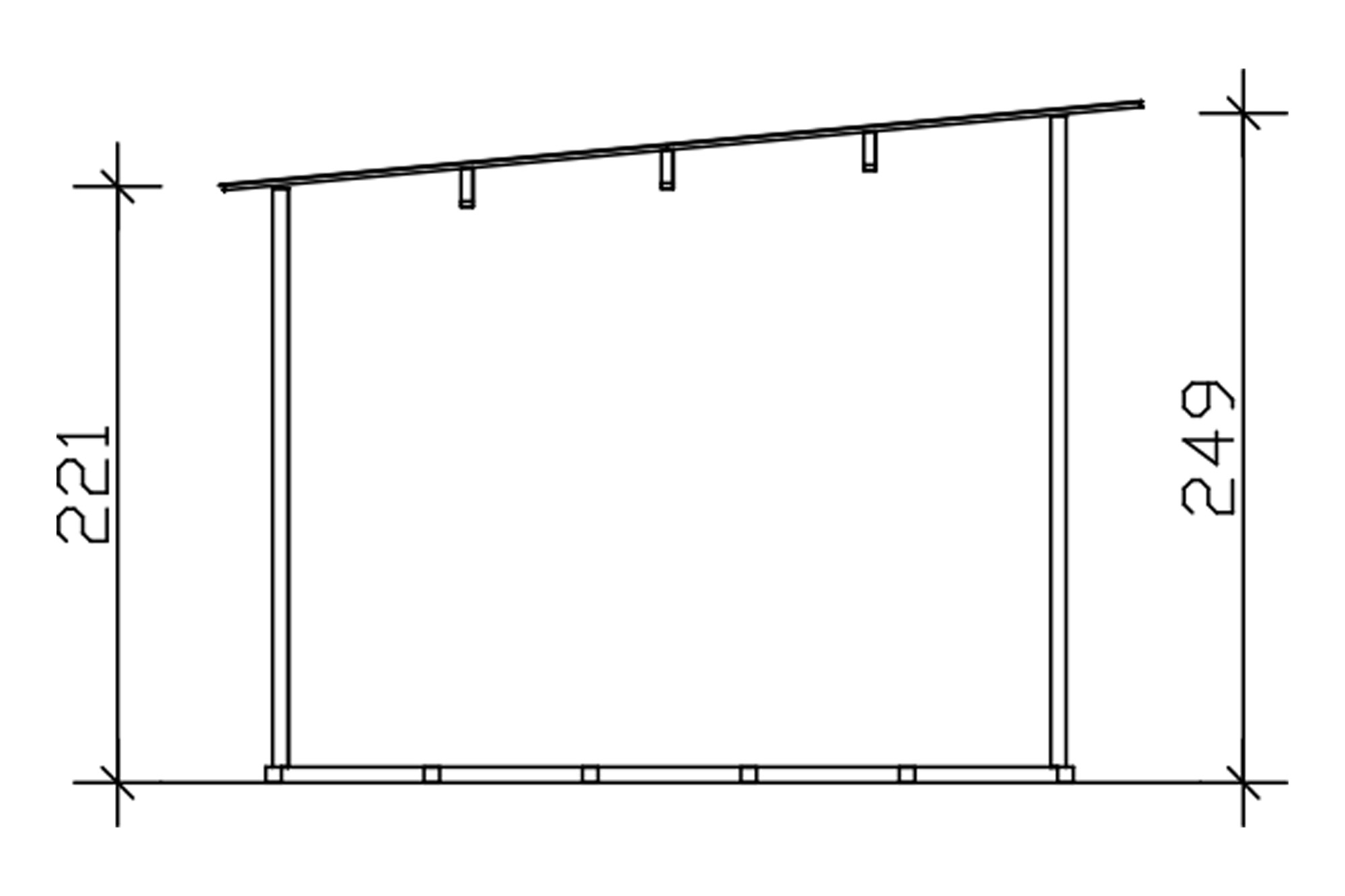 Abri de jardin Flex, 450 x 300 cm, non traité