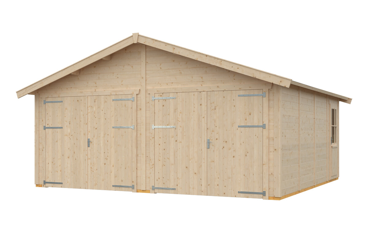 Wooden garage Varberg 3, 570 x 525 cm, untreated