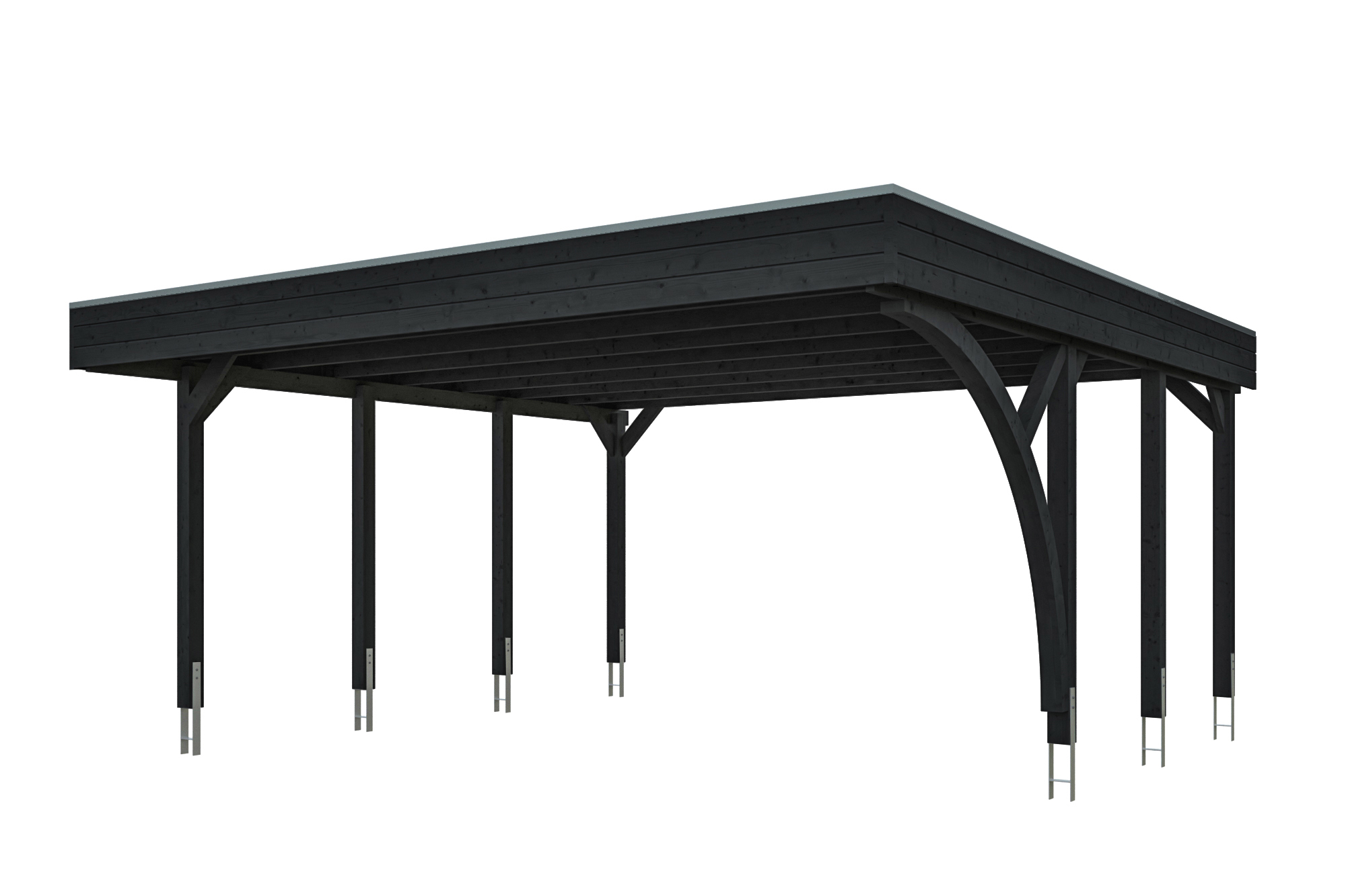 Carport Friesland Set G, 546 x 555 cm, mit einem Einfahrtsbogen, anthrazit