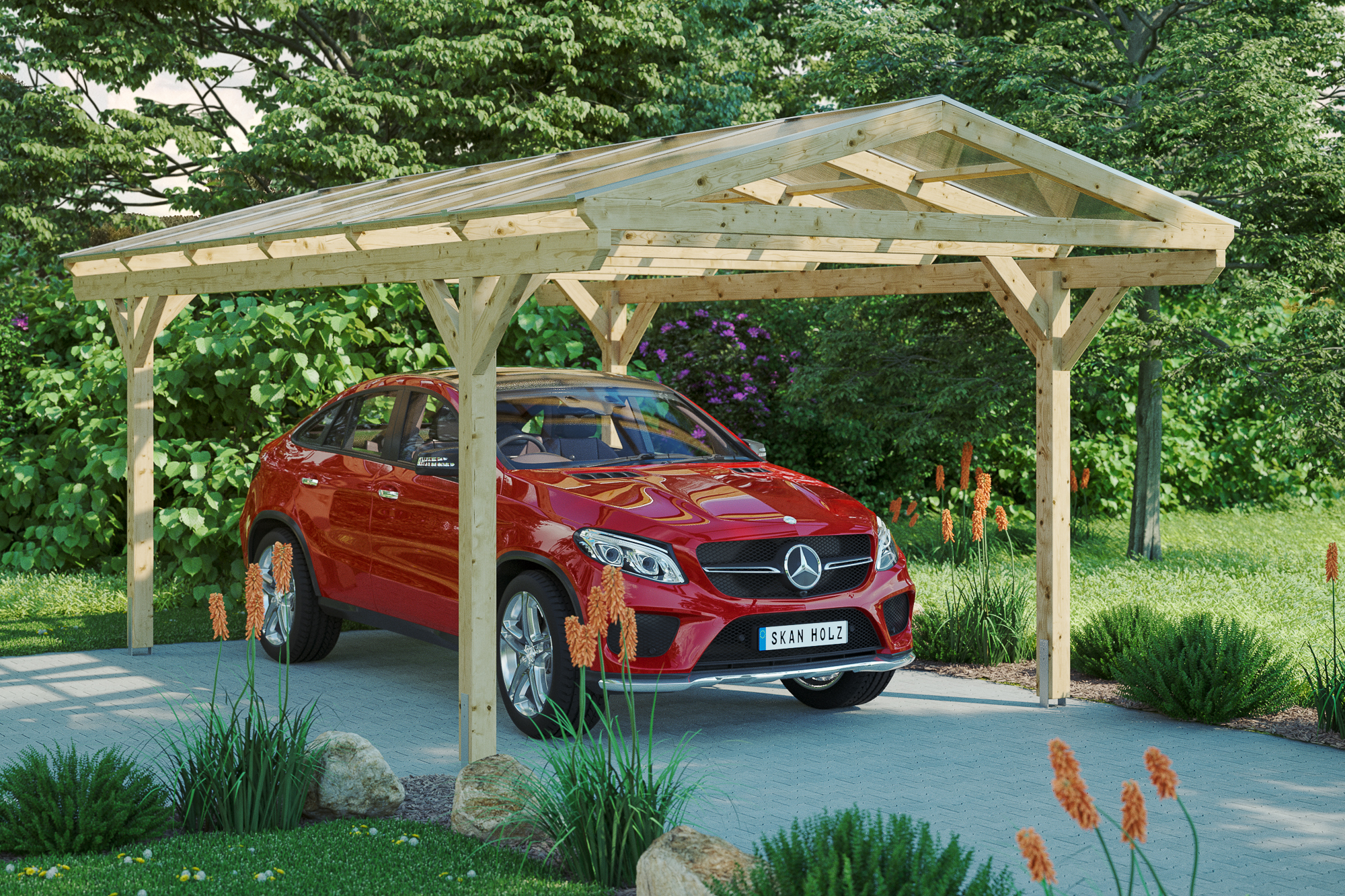 Ambientebild: Carport Westerwald 362 x 648 cm