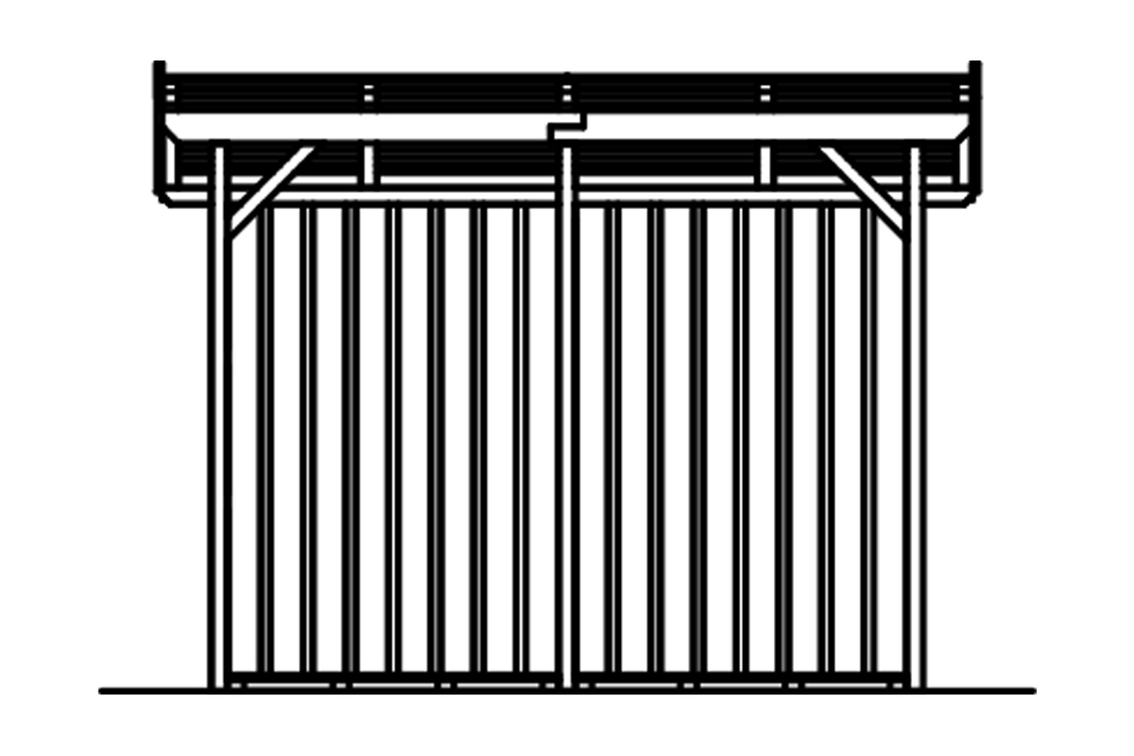 Wood store Max 1, 300 x 160 cm , untreated