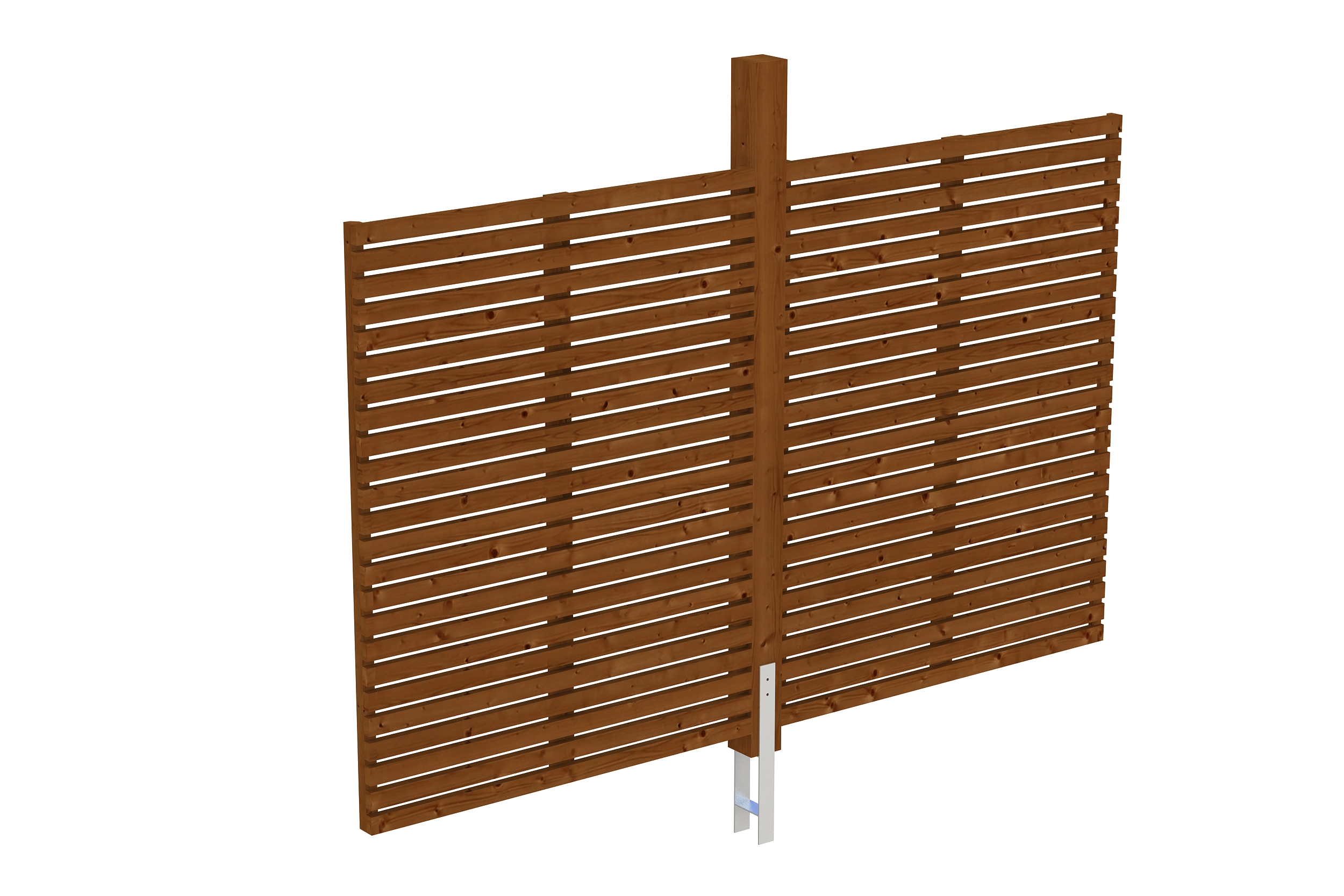 Backwall for caport Spessart 291 x 160 cm, colour pre-treated in walnut