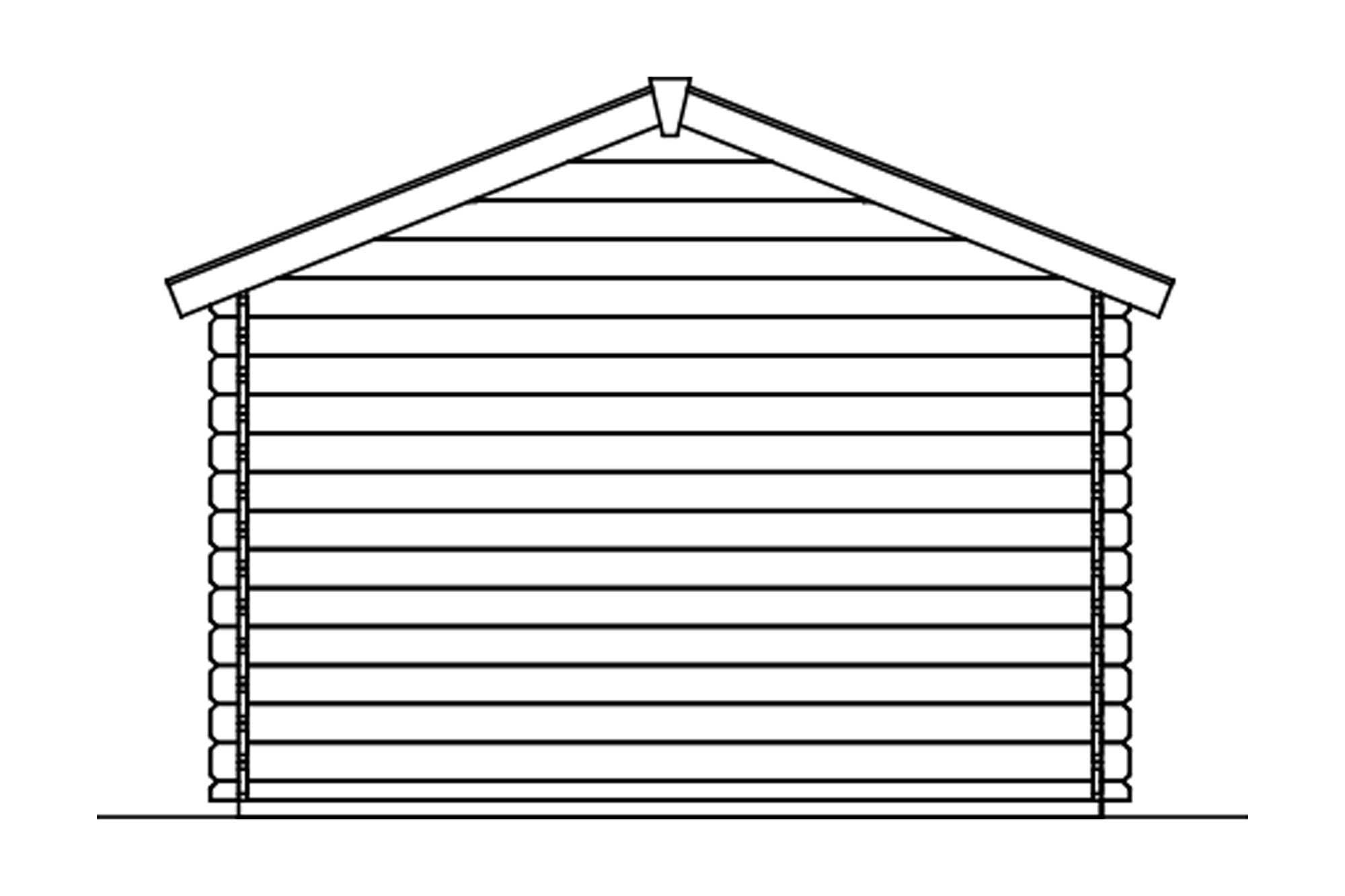 Abri de jardin COMO 300x200cm, 28mm, non traité