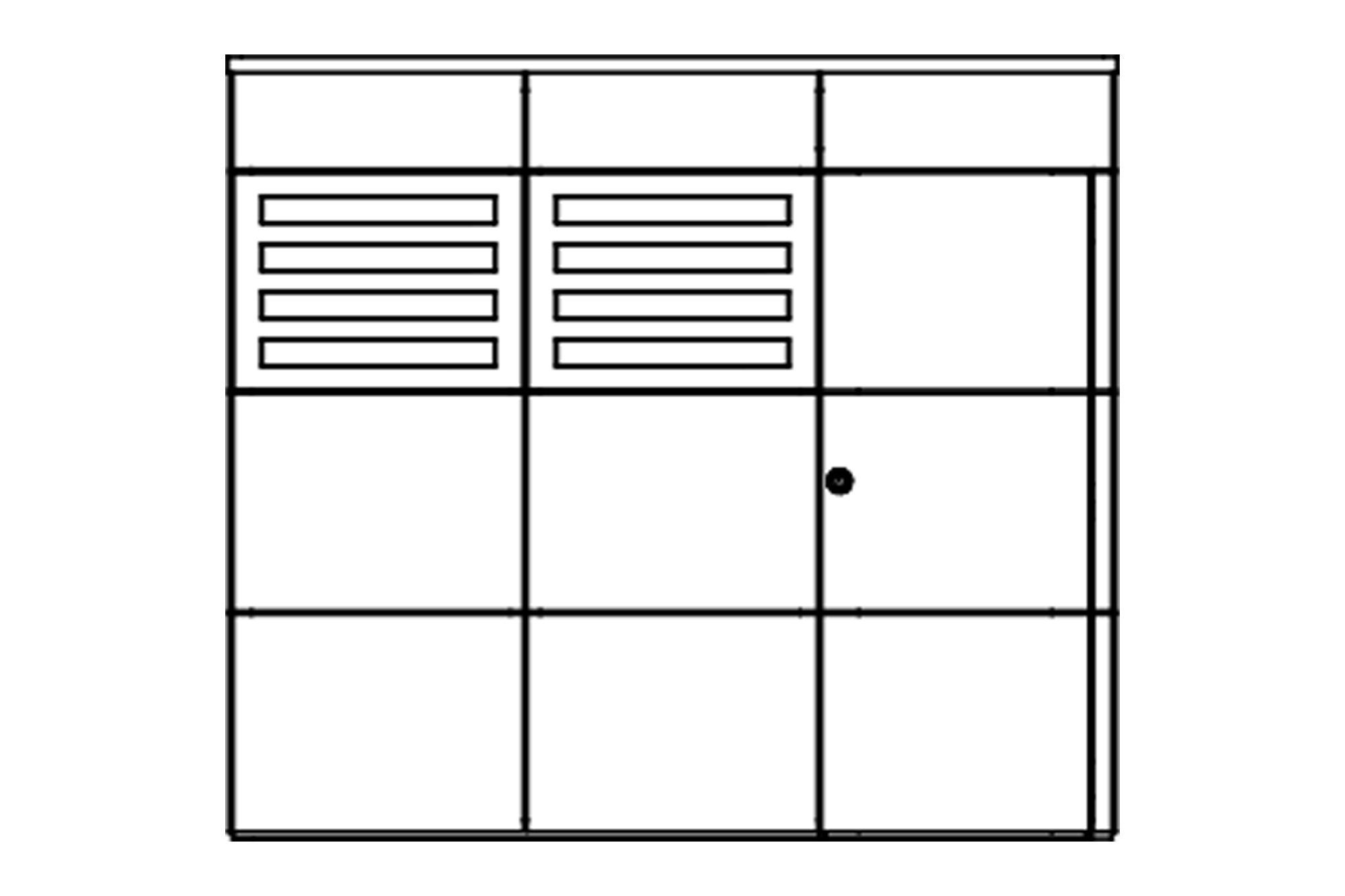 Abri de jardin BRISBANE 3, 253x253cm, gris ardoise