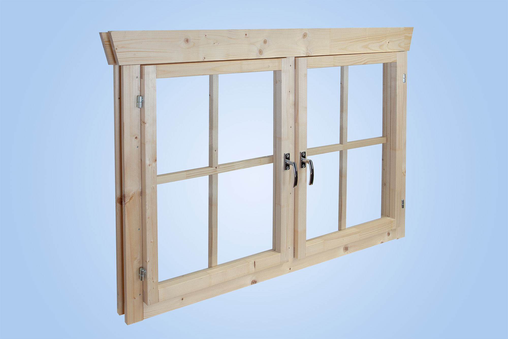 Fenster von innen, Darstellung mit Sprossen