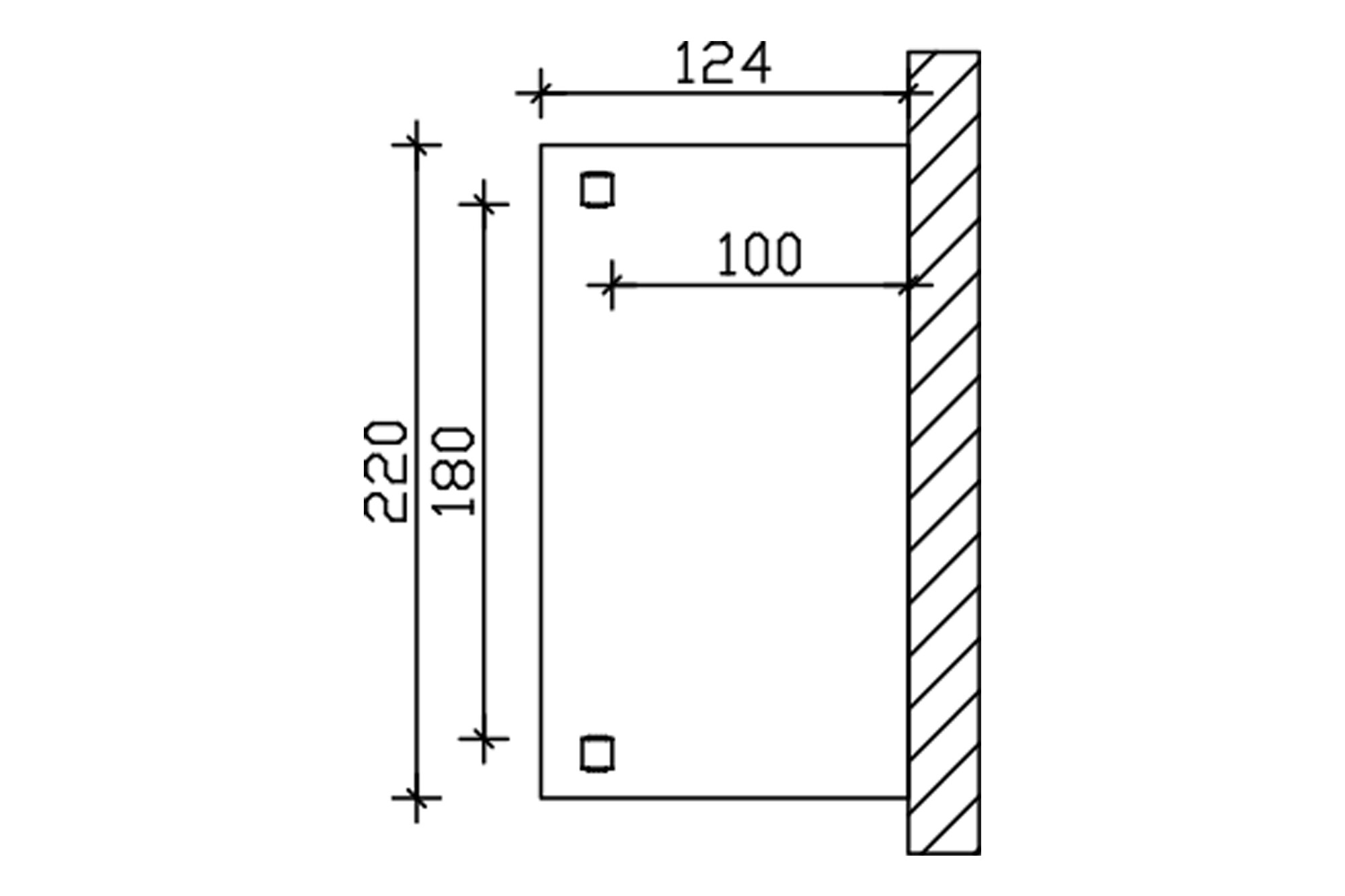 Huisdeur-afdak Anklam 1, schuin dak 220 x 124 cm, onbehandeld