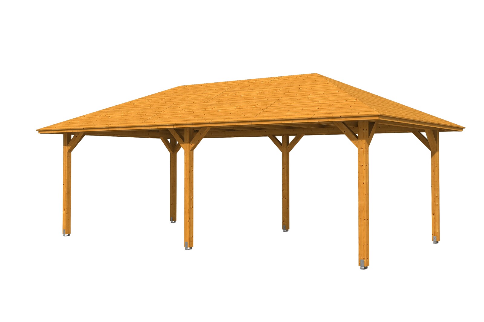 Gazebo Orleans 2, glulam, pre-treated light oak