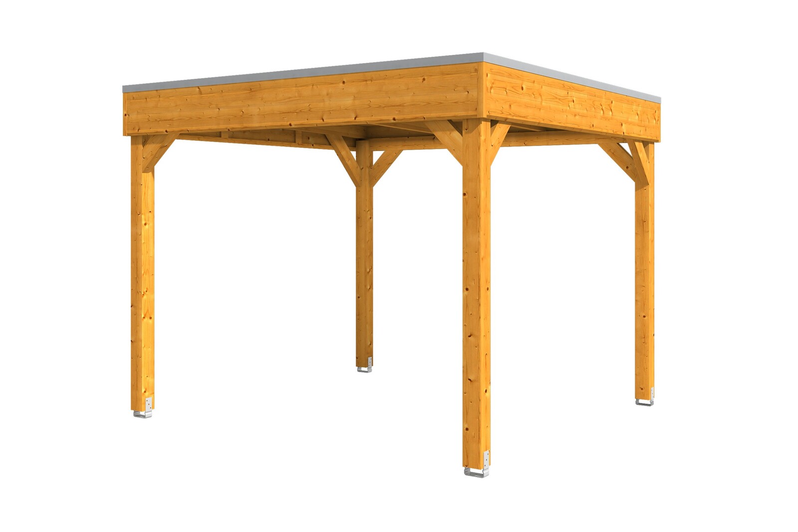 Gazebo Toulouse 302x302cm, spruce, pre-treated light oak