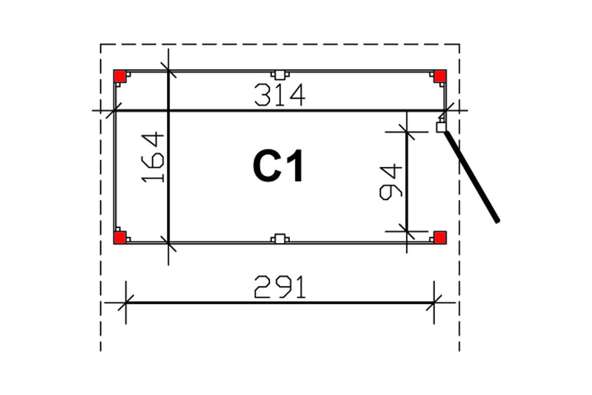 Grafik (Grundriss): Abstellraum C1