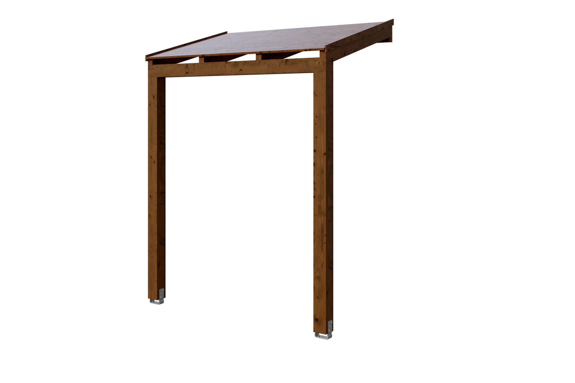 Produktbild: Vordach Prerow, farblich behandelt in nussbaum