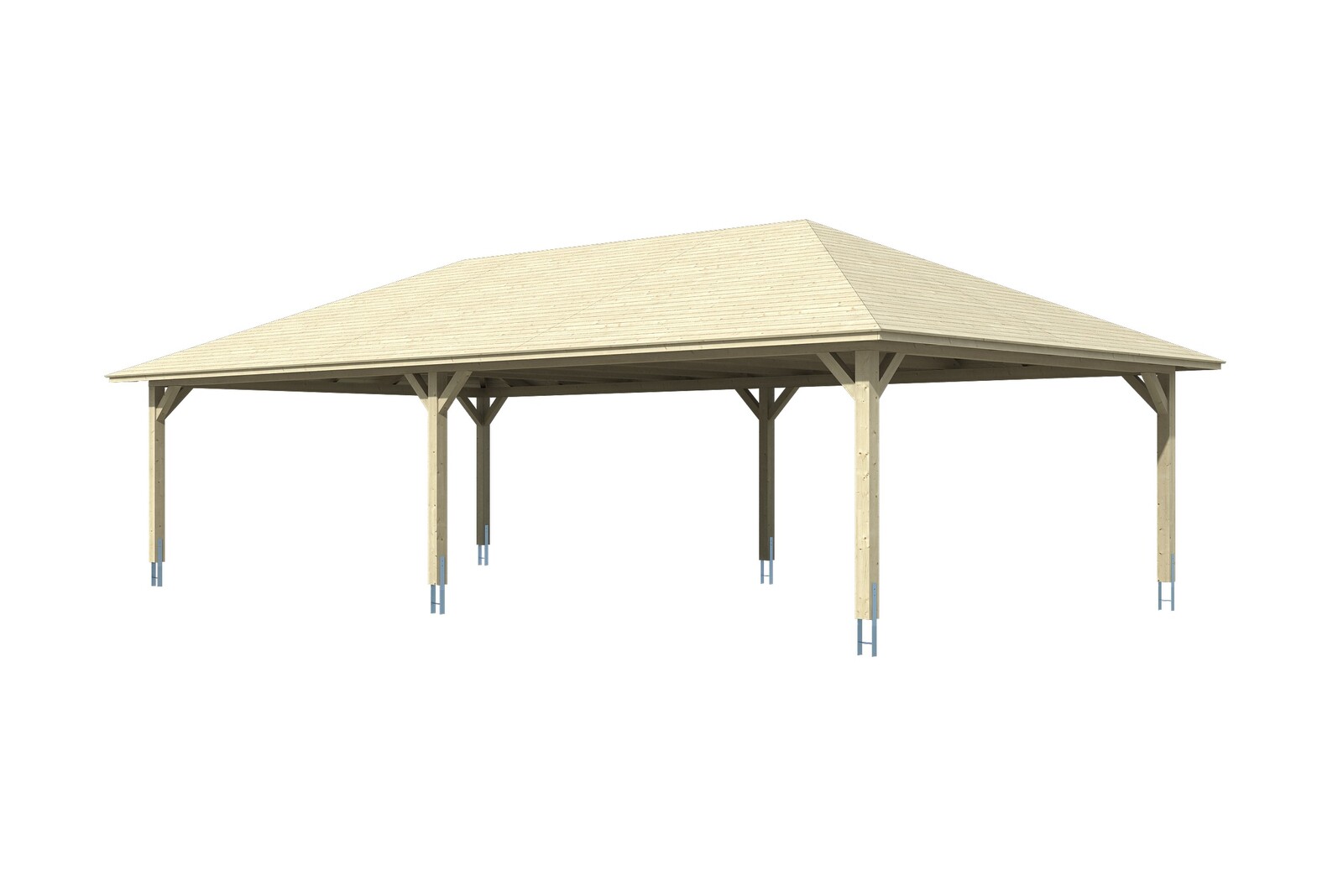 Carport Taunus 1176 x 634 cm, onbehandeld