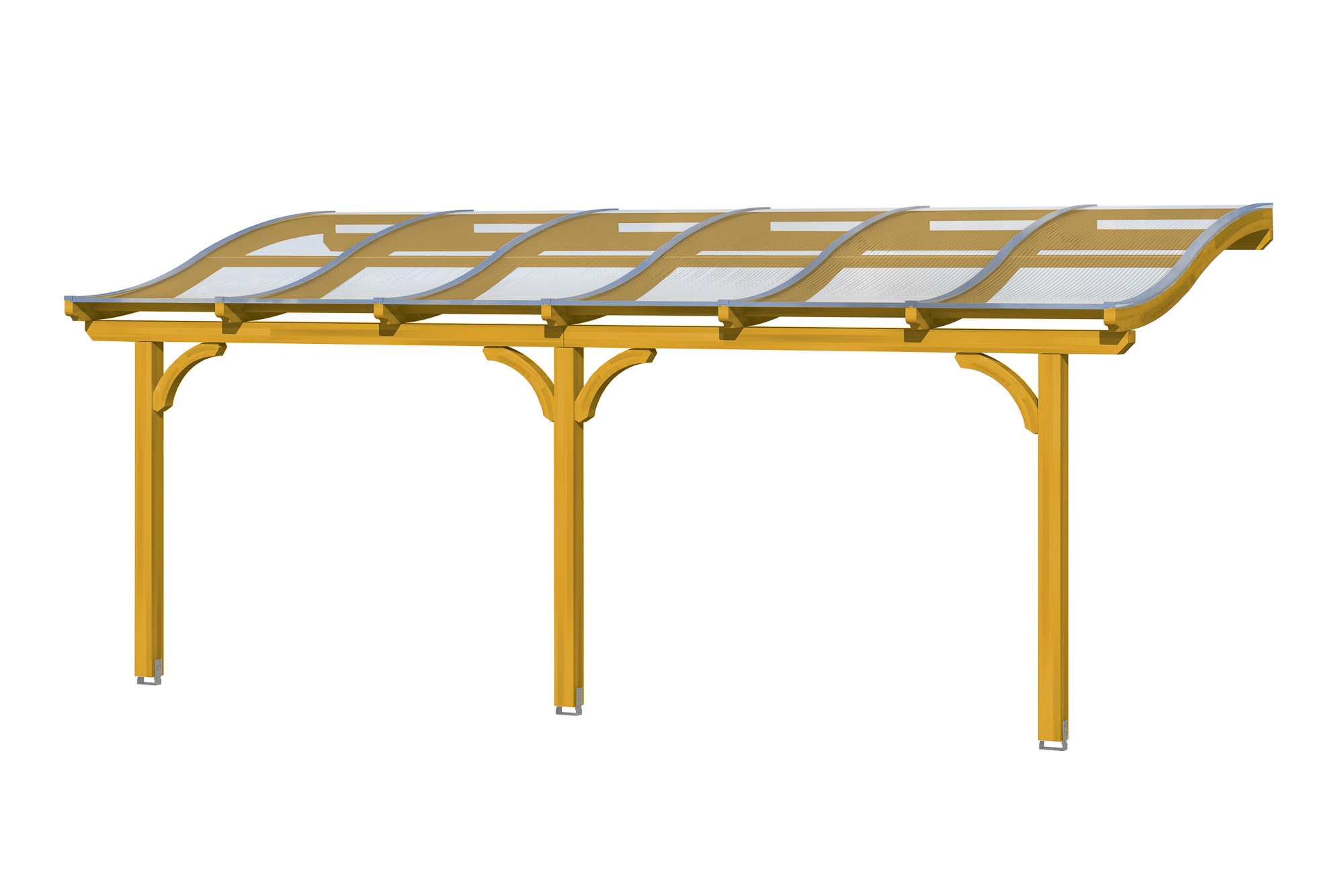 Produktbild: Terrassenüberdachung Venezia, Breite 648 cm, farblich behandelt farblich behandelt in eiche hell