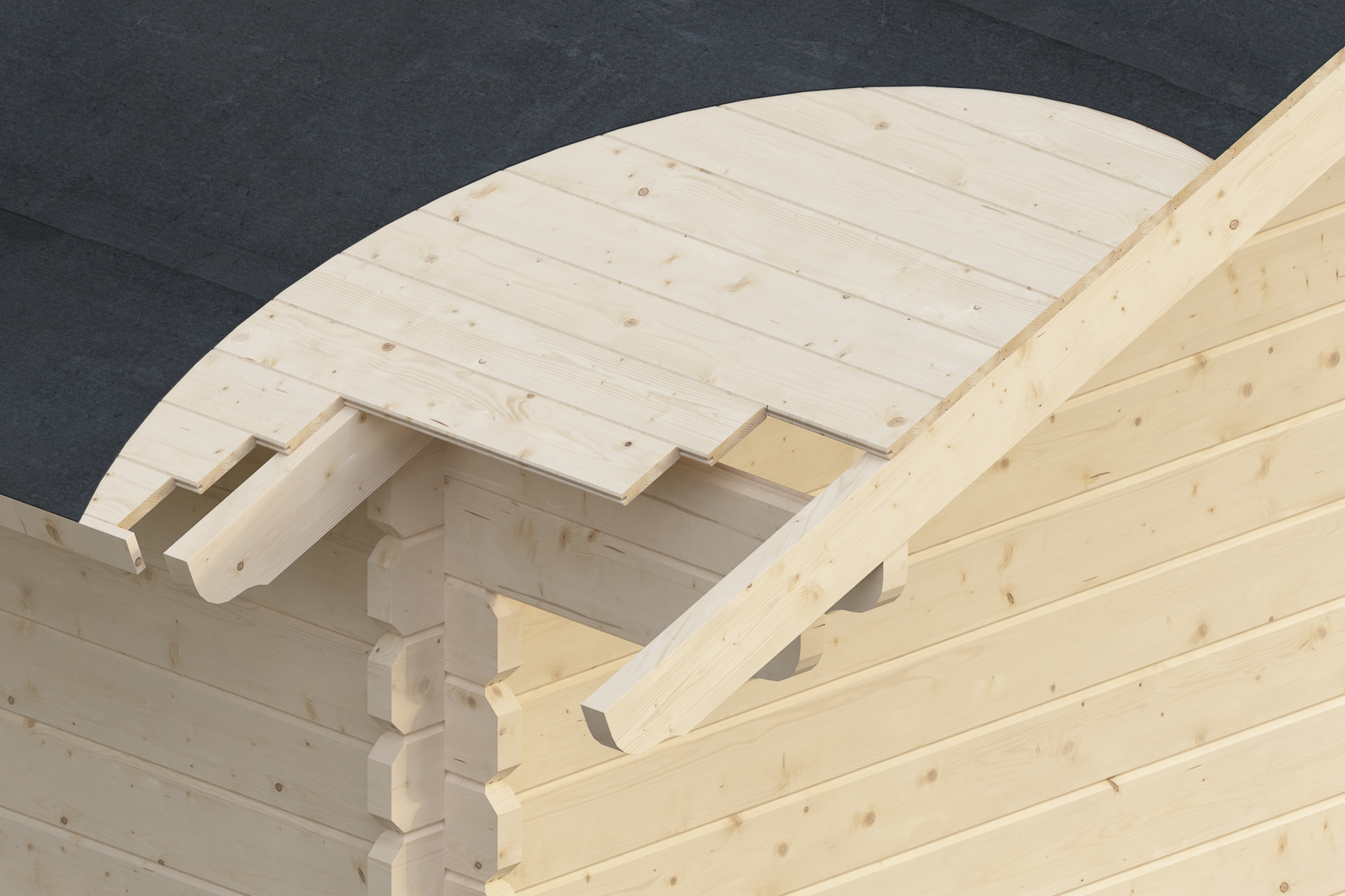 Abri de jardin AROSA 2, 300x300cm, 45mm, non traité