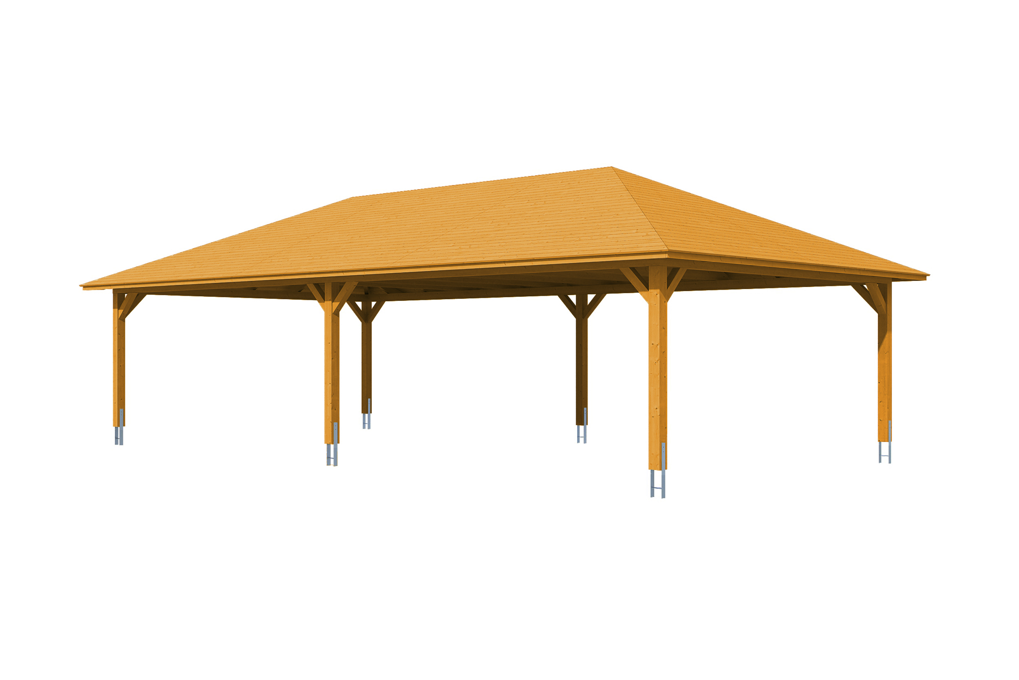Produktbild: Carport Taunus Größe 4, eiche, hell