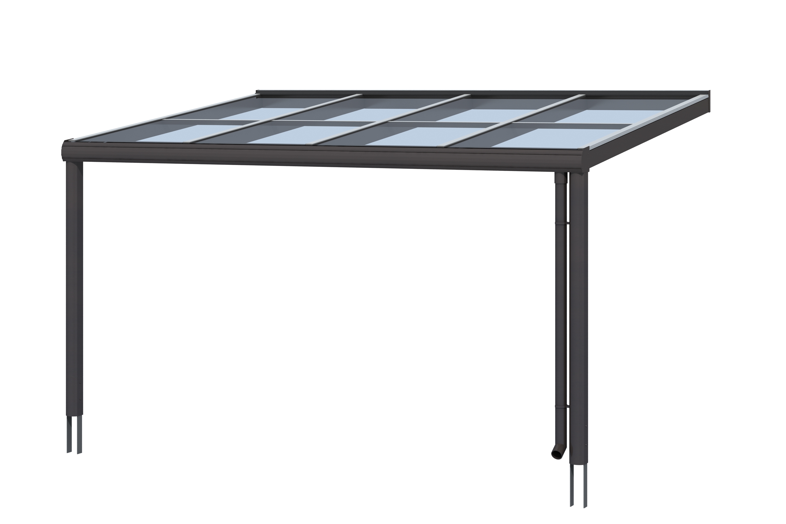 Produktbild: Terrassenüberdachung Modena, Beite 434 cm, farblich behandelt in anthrazit