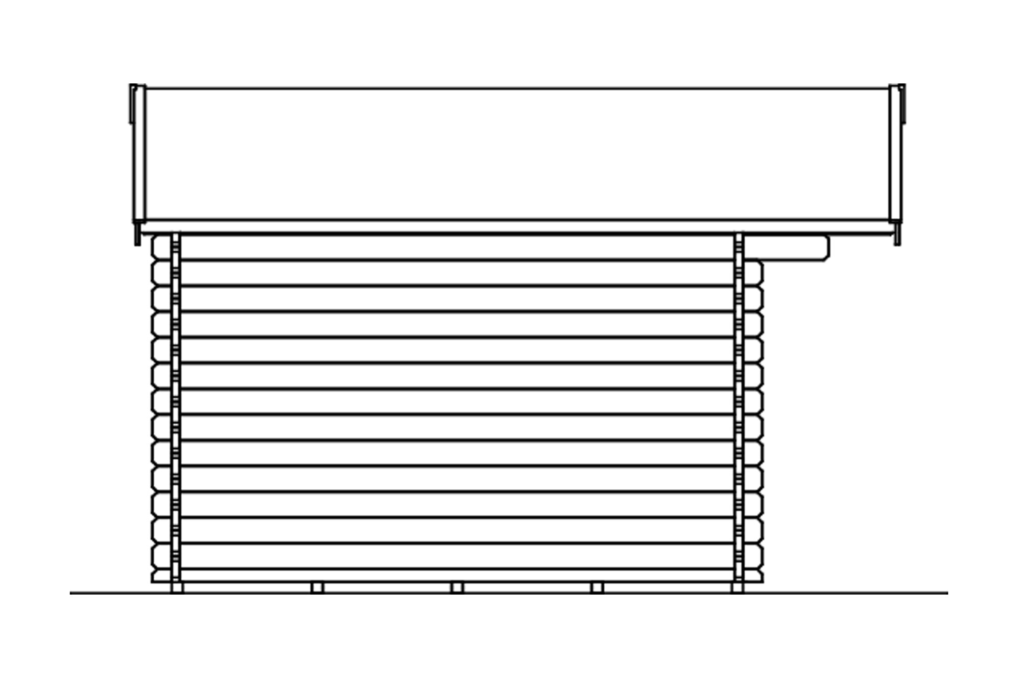 Chalet de jardin TRONDHEIM 380x300cm, 45mm, non traité