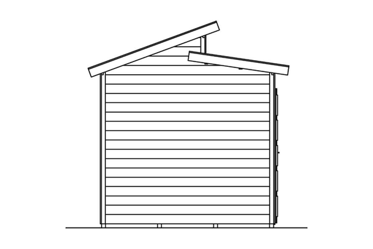 Gartenhaus Gent, 250 x 250 cm, schwedenrot