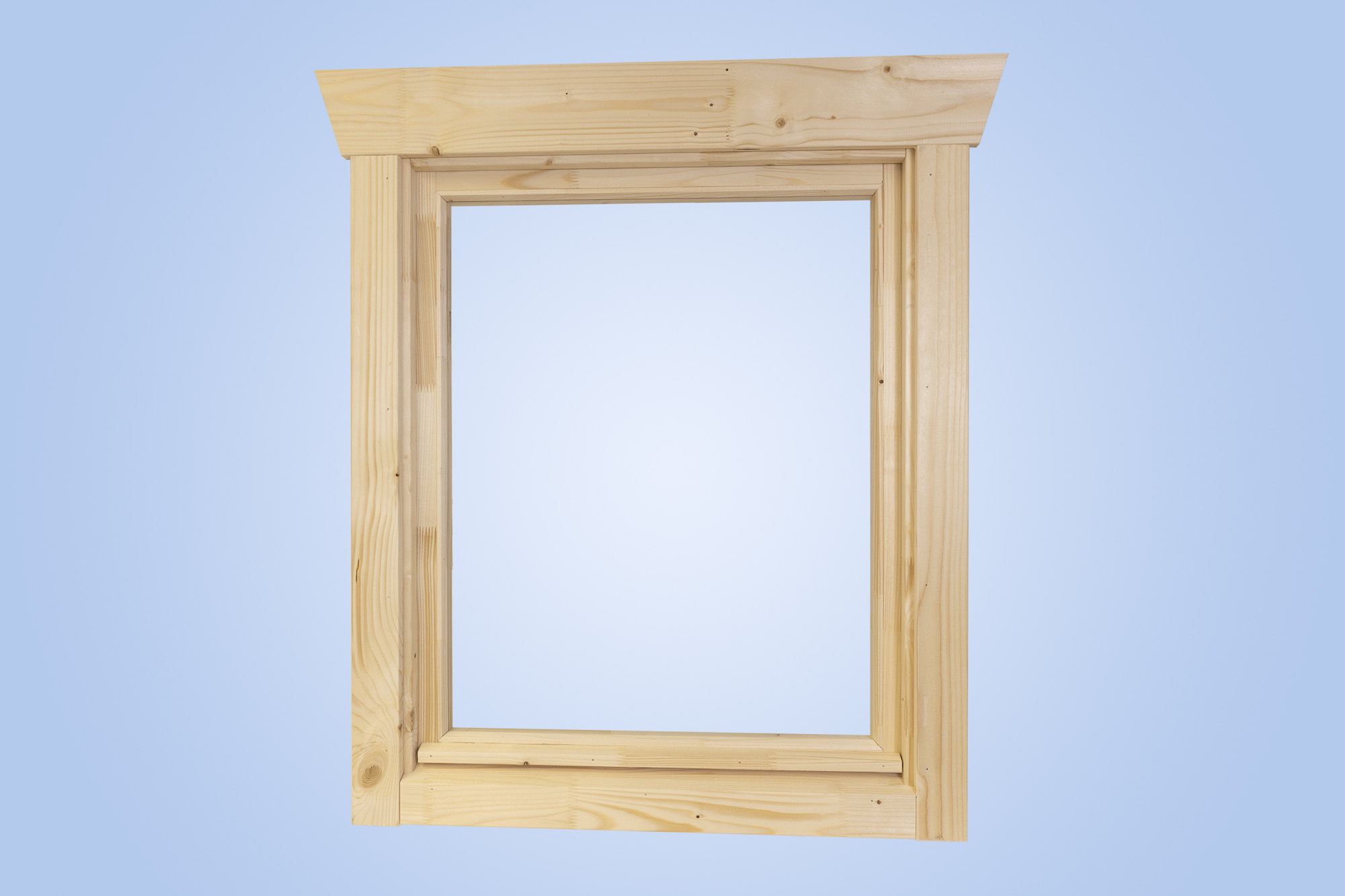 Fenster von außen, Darstellung ohne Sprossen