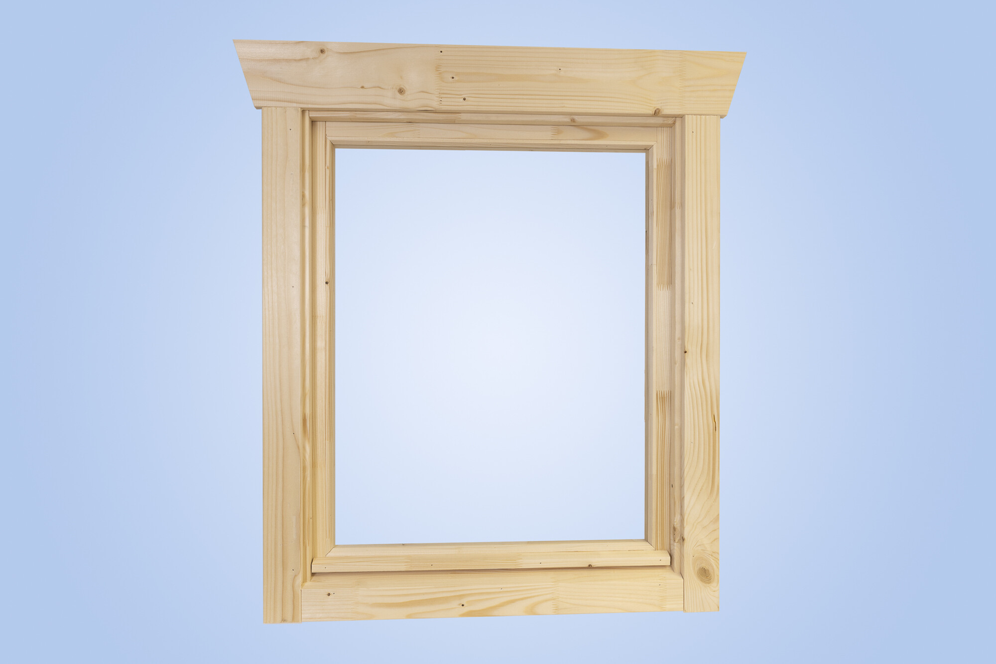 Single window, right hinge 57,5x 70,5 cm, 28mm, untreated