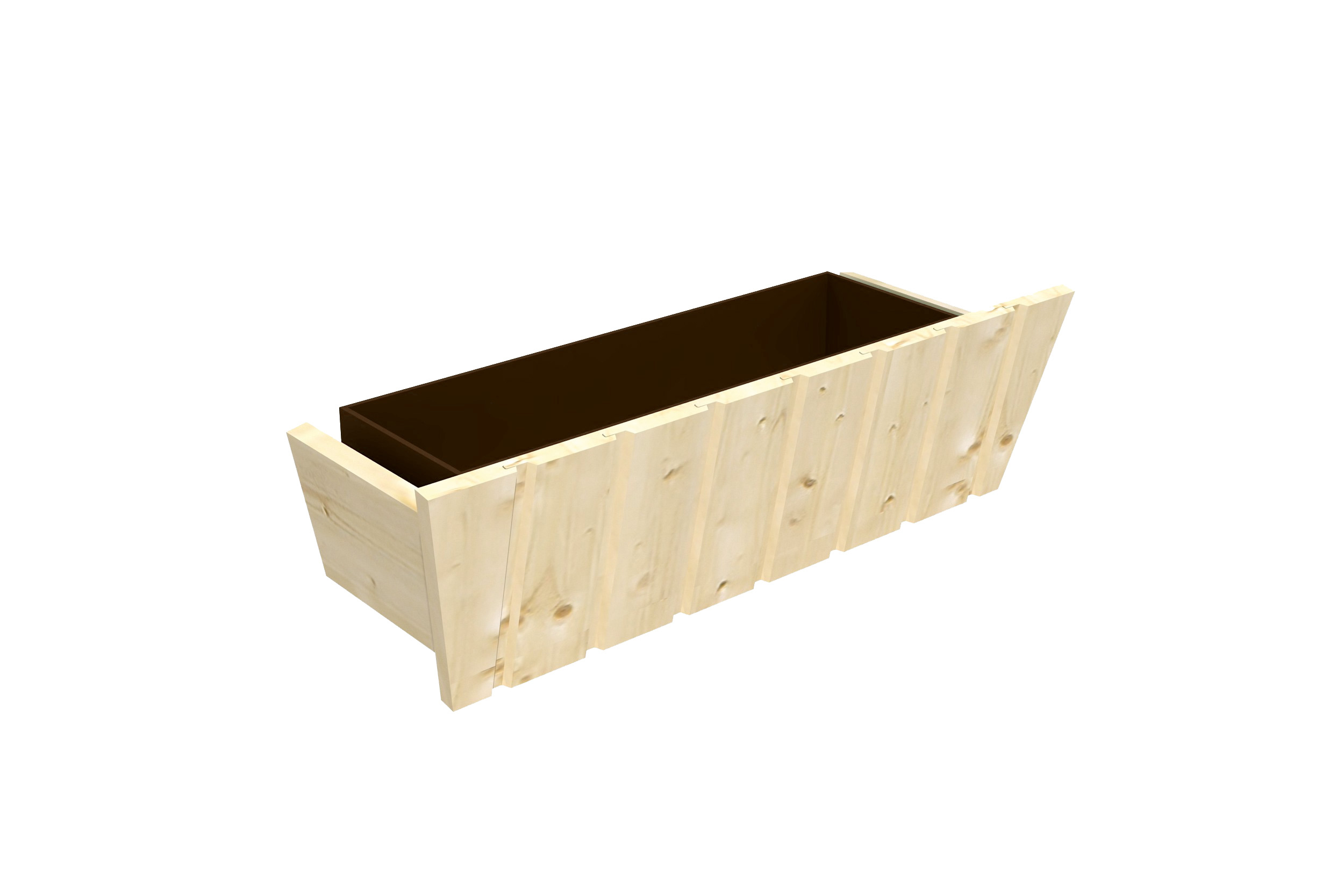 Blumenkasten aus Holz mit 60cm Kunststoffeinsatz