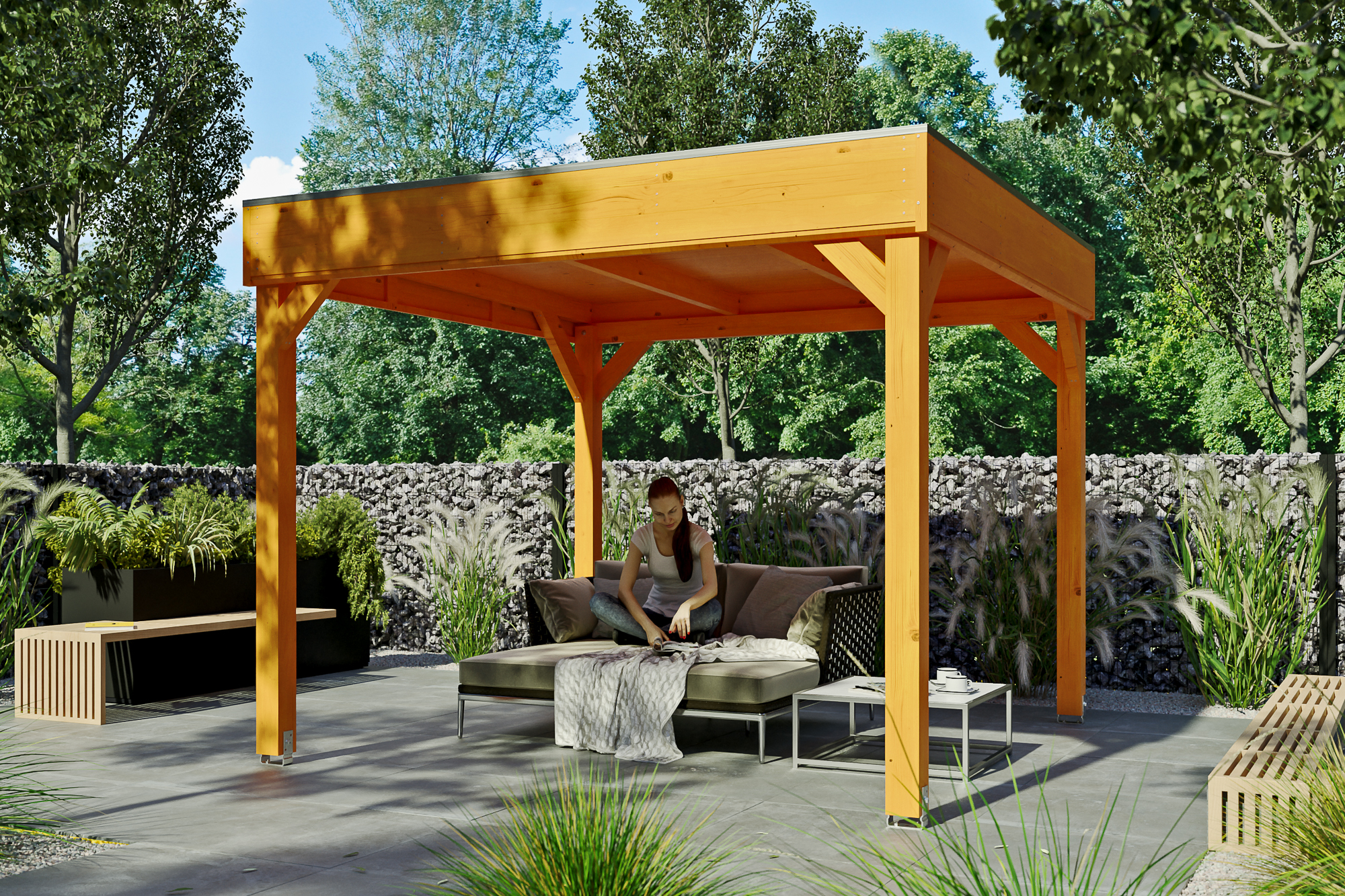 Ambientebild: Pavillon Toulouse, farblich behandelt in eiche hellhell