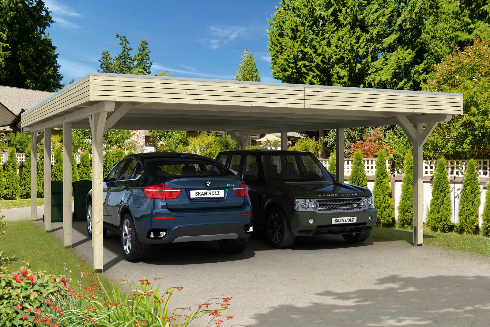 Carport Spessart 611 x 846 cm, natur