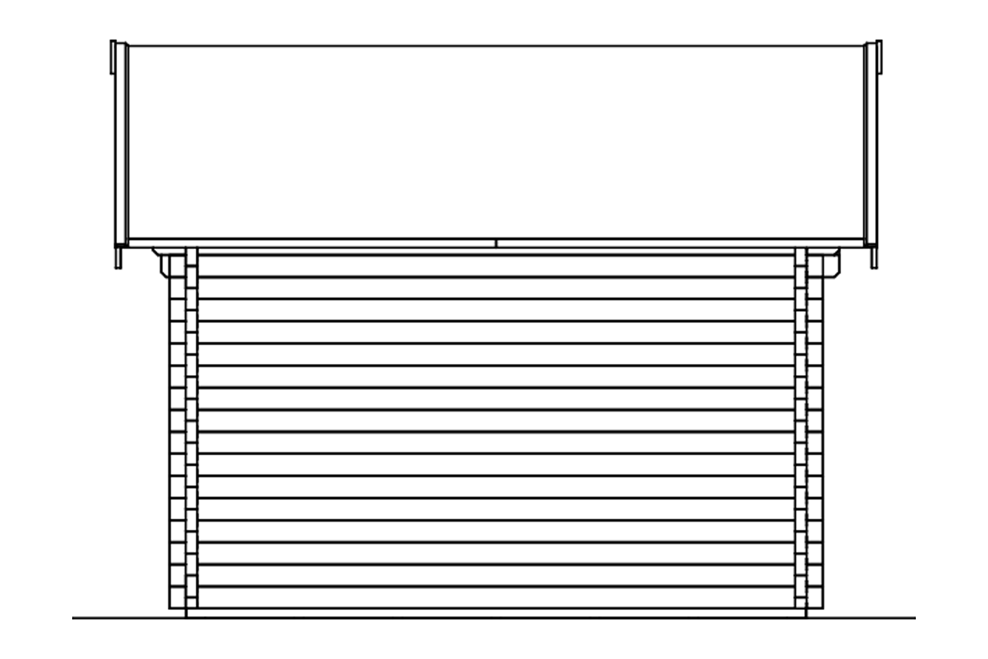 Chalet de loisirs CALGARY 380x300cm, 70mm, toit isolable (pour tuiles)