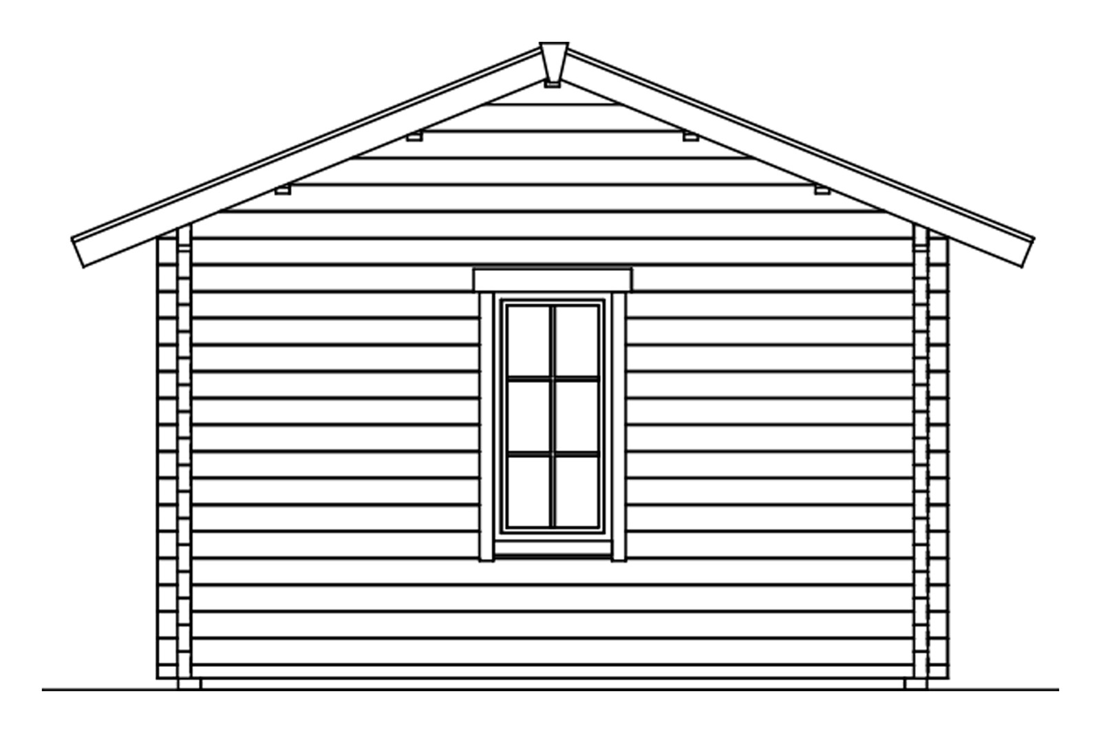 Log cabin Montreal 2, 420 x 380 cm with roof battens, untreated