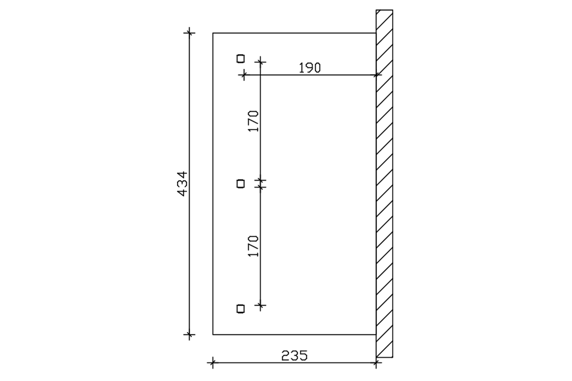Rimola terrace roof, 434 x 235 cm, douglas fir, natural