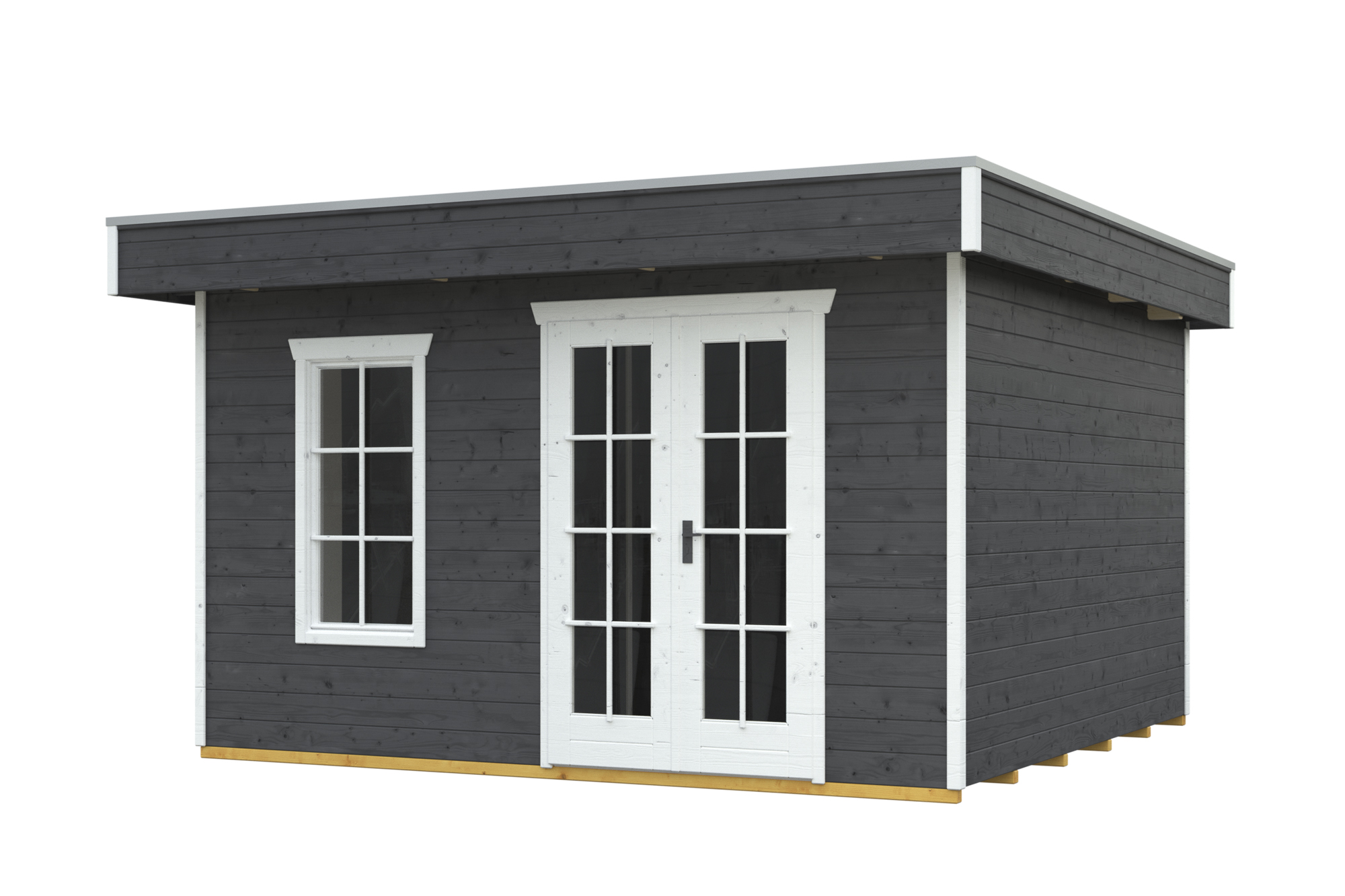 Tuinhuis Breda 1, 28mm 380 x 300 cm, leigrijs