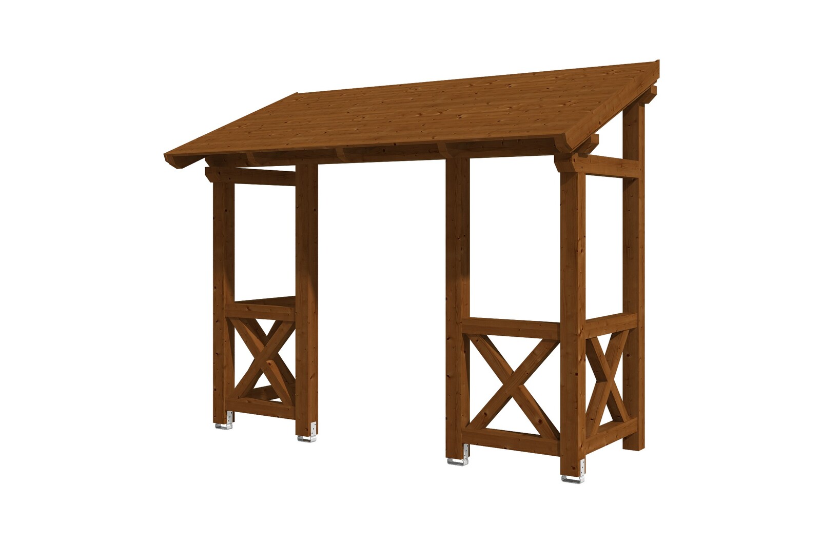 Canopy Paderborn type 5, 336 x 156 cm, colour pre-treated walnut