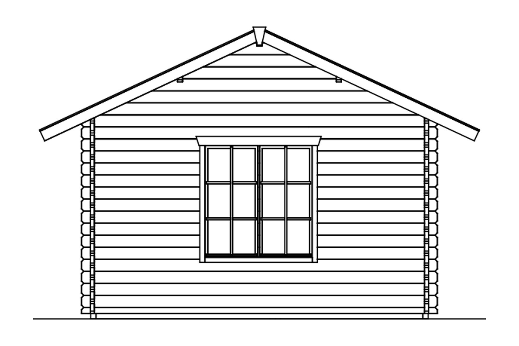 Abri de jardin ESBJERG 1, 380x520cm, 45mm, non traité